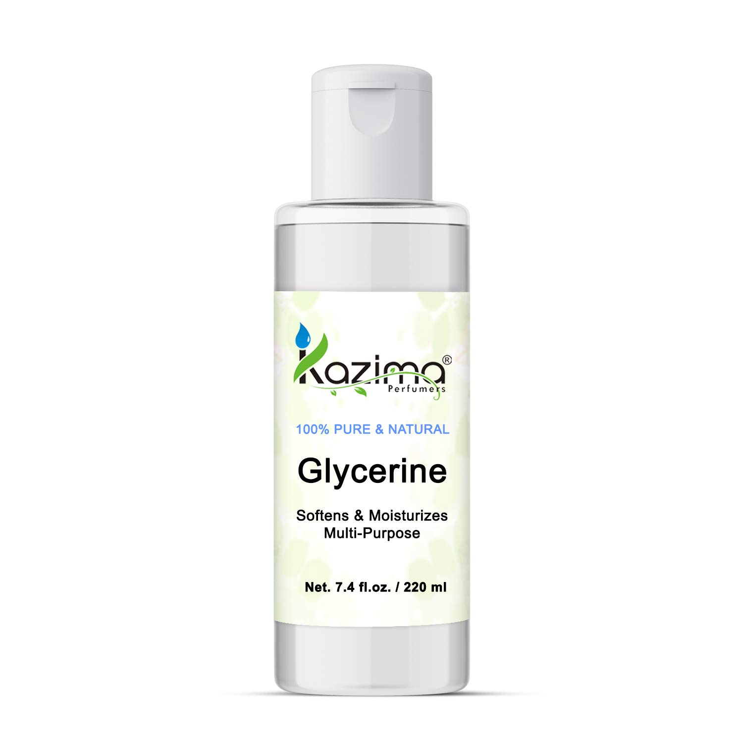 KAZIMA Pure Refined Glycerine 220ml - Skin Moisturizer, Softener & Protectant for Dry Skin, Face, Hands & Body | Multi-Purpose for DIY Beauty, Soap Making & Hair Care
