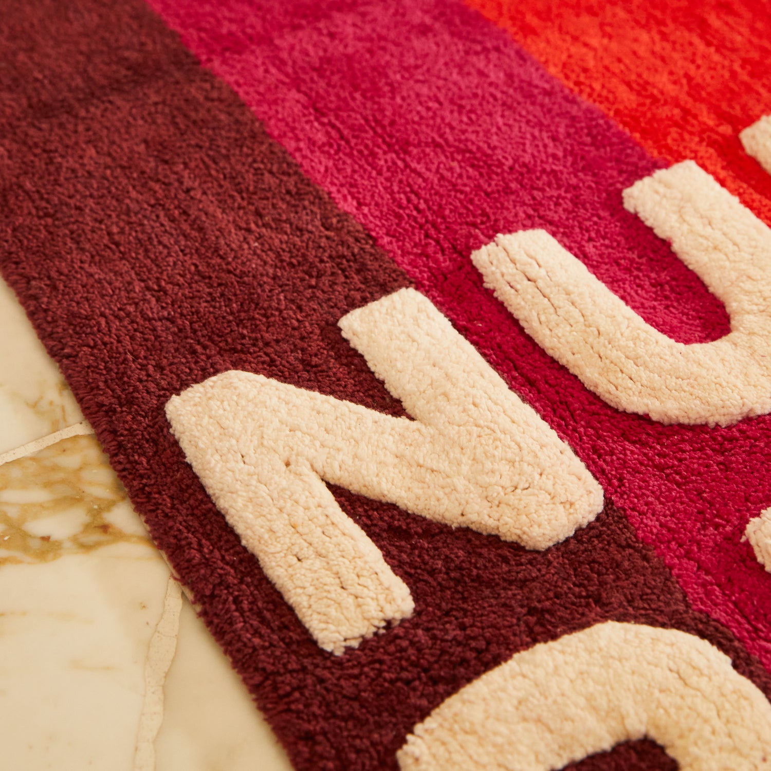 Premium Dariel Nudie Bath Mat - Soft Absorbent Non-Slip Scarlet Red Bathroom Rug for Shower & Tub - Perfect for Modern Bathrooms & Spa Retreats