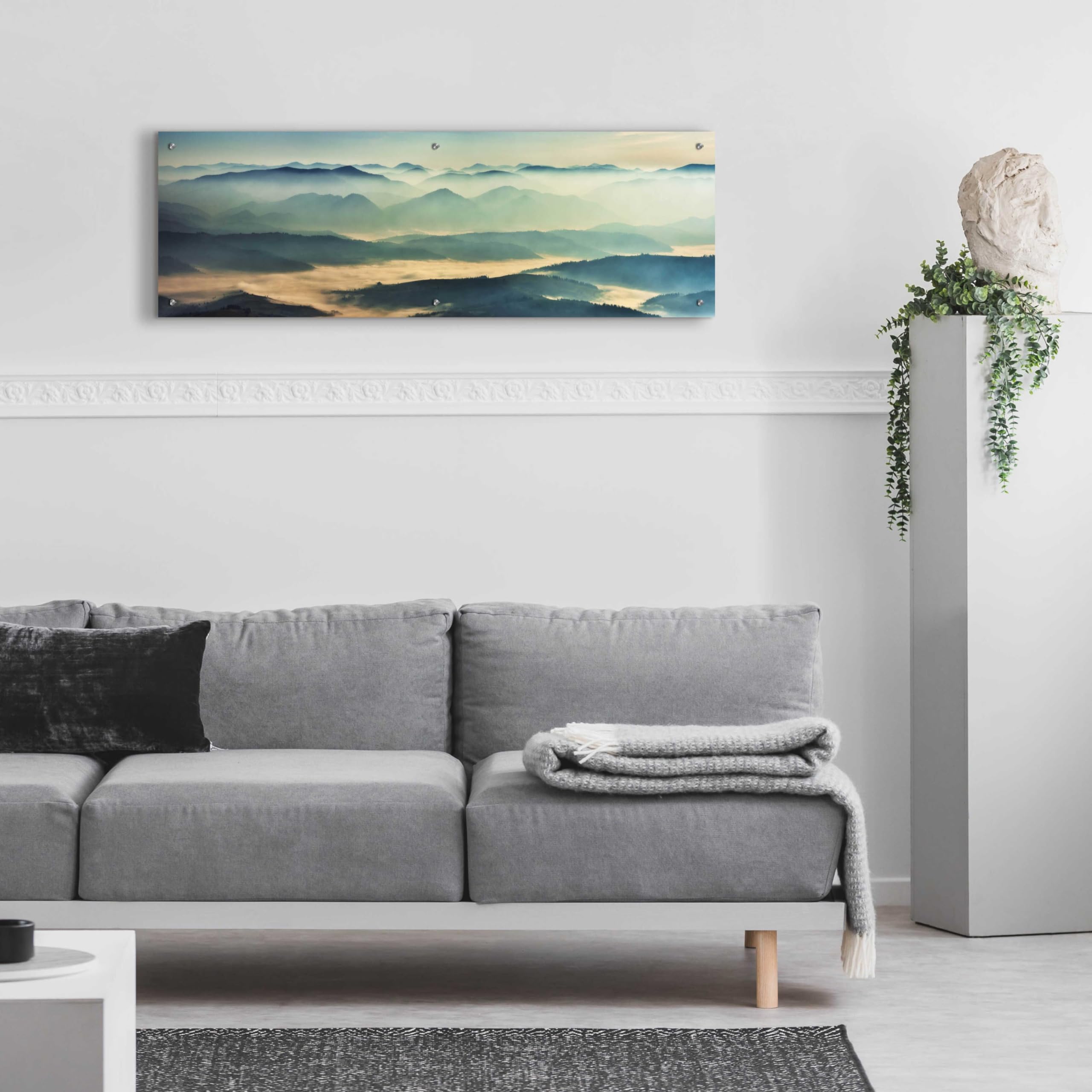 Epic Art 'The Unknown' by Epic Portfolio - Premium Acrylic Glass Wall Art Painting 48x16 Inches - Modern Home & Office Decor for Living Room, Bedroom, or Gallery Display