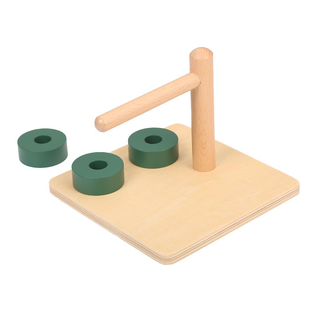 MEYOR Montessori Level Ring - Educational Wooden Toy for Toddlers 1+ Year - Horizontal Dowel Discs for Early Learning - Perfect for Home & Preschool Classroom Use