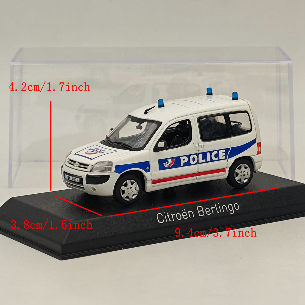 1/43 Scale Norev CITROEN BERLINGO 2004 Paris River Police Diecast Model Car - White - Collectible Miniature Vehicle for Display & Gift Giving