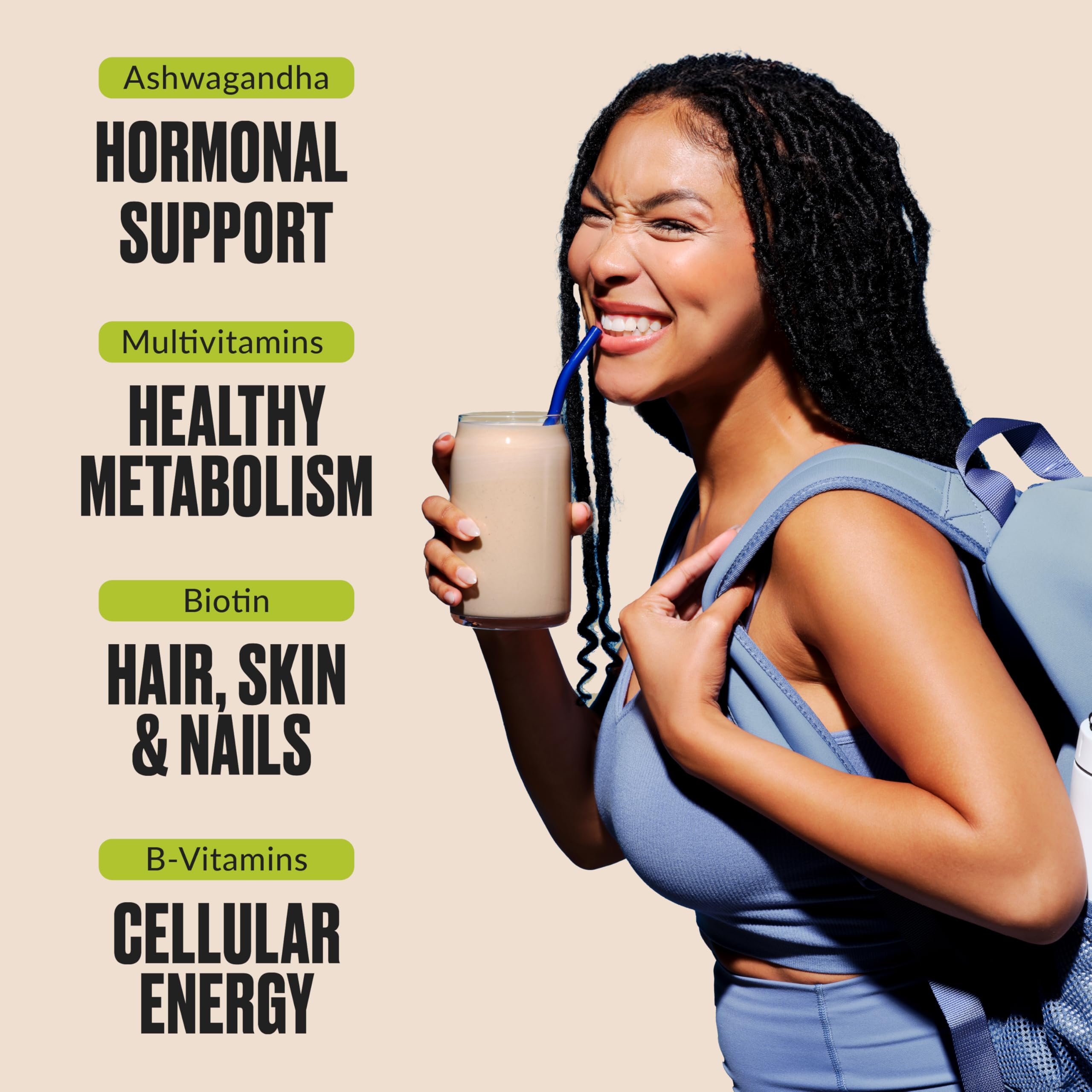 VitaHustle ONE Plant-Based Meal Replacement Shake by Kevin Hart - Vegan Protein Powder with Superfoods, Vitamins, Adaptogens & Probiotics - Vanilla Flavor, 30 Servings - Perfect for Post-Workout Recovery, Weight Management & Busy Lifestyles