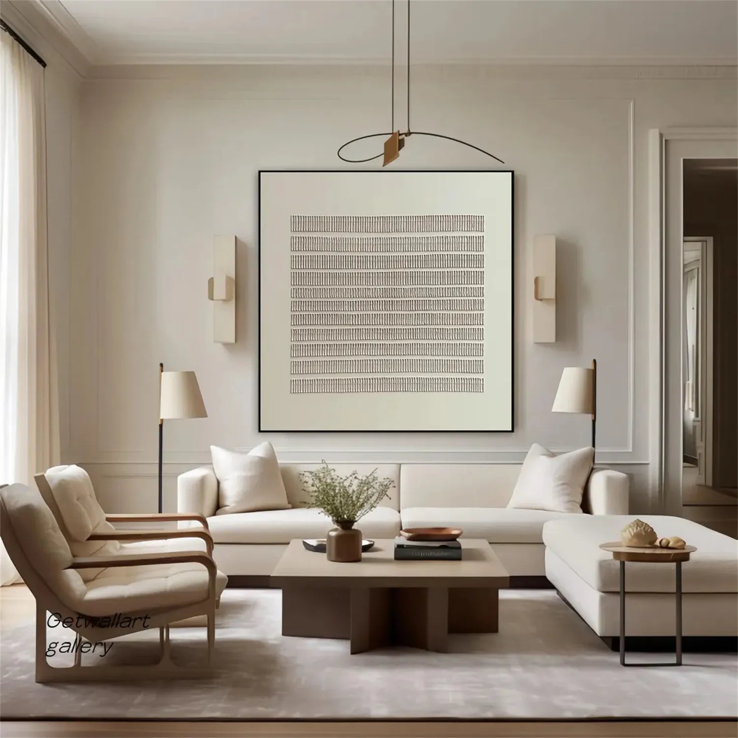 Abstract Tranquility Art Painting - Modern Canvas Wall Decor for Living Room, Bedroom & Office - Handmade Contemporary Artwork #WS190