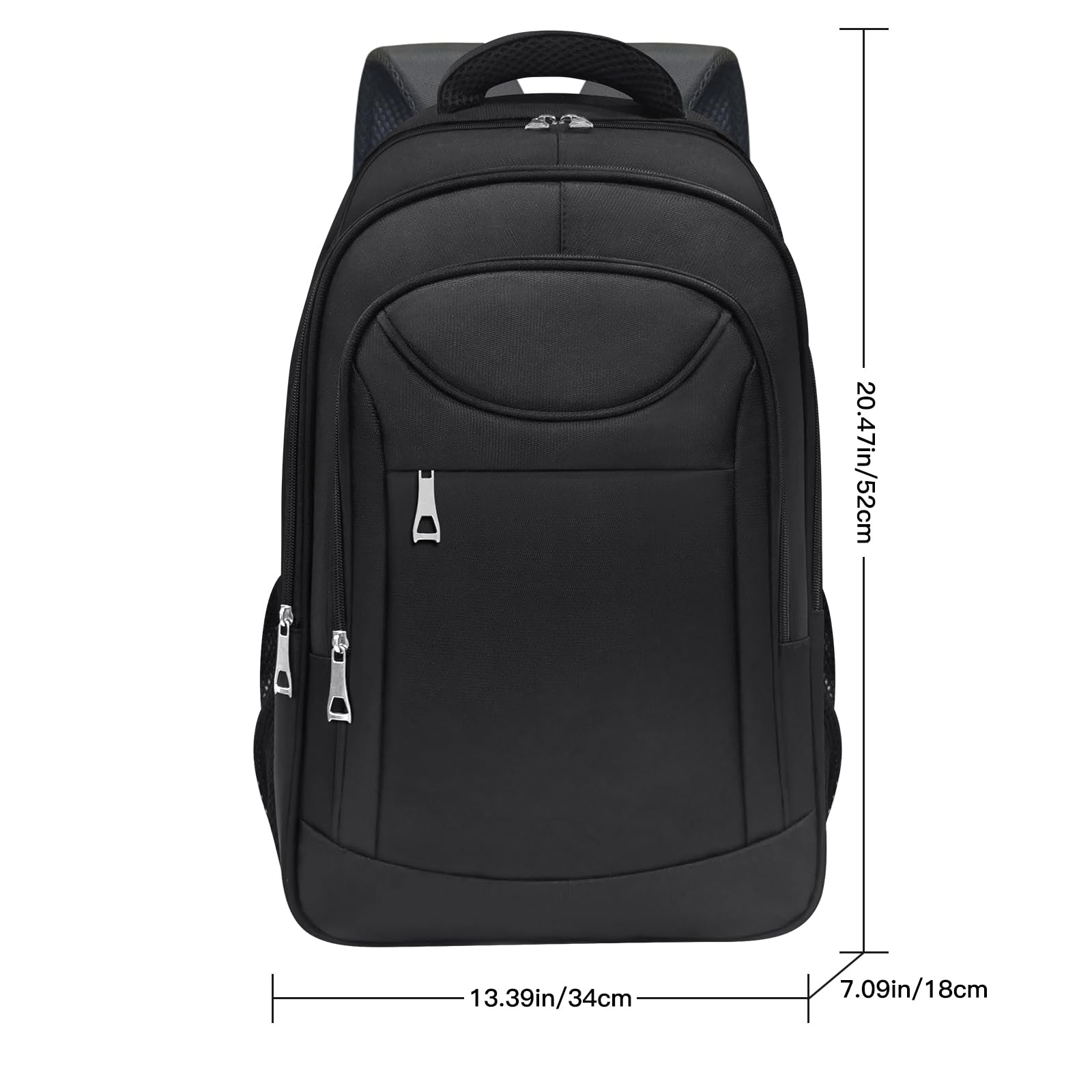 15.6 Inch Anti-Theft Laptop Backpack for Men & Women - Durable School, Travel & Business Computer Bag with USB Charging Port - Perfect for College Students, Office Commuters & Digital Nomads (Black)