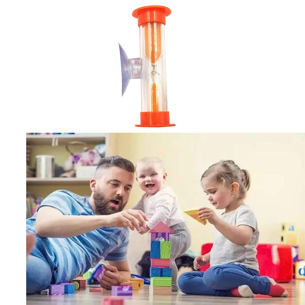 SUPVOX 3-Minute Hourglass Shower Timer with Suction Cup - Sand Timer for Bathing, Sauna & Spa - Orange Bathroom Accessory for Relaxation & Time Management