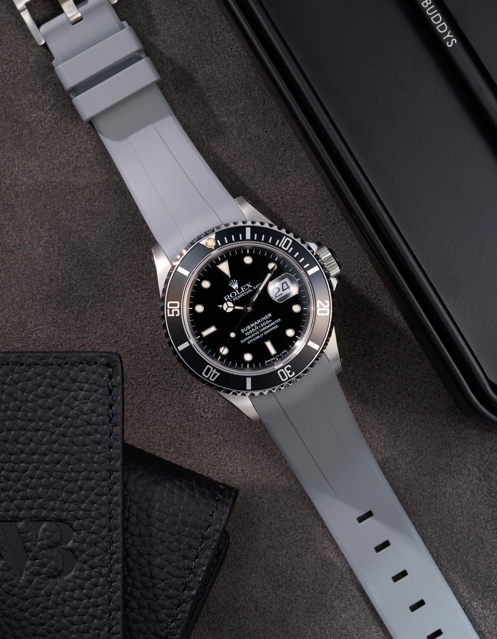 Premium FKM Rubber Watch Band for Rolex Submariner 16610 - Durable, Waterproof Replacement Strap for Diving, Swimming & Outdoor Adventures