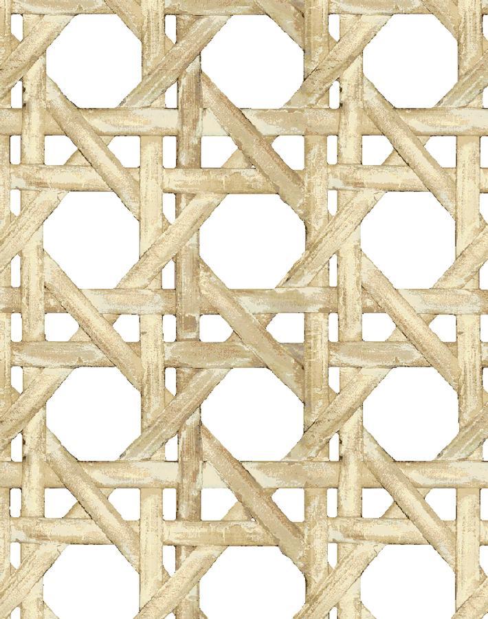 Wallshoppe Sesame Faux Large Caning Wallpaper - Peel and Stick Removable Wallpaper for Living Room, Bedroom, and Home Decor