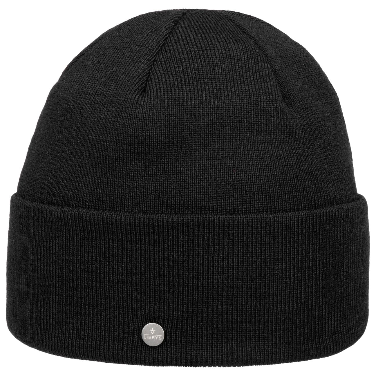Lierys GOTS Certified Merino Wool Knit Hat with Foldable Cuff - Warm Winter Beanie for Outdoor Activities, Skiing & Hiking