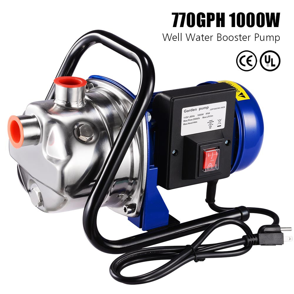 1.3HP Stainless Steel Water Booster Pump - 770GPH High Flow for Home, Garden & Irrigation | TheLAShop
