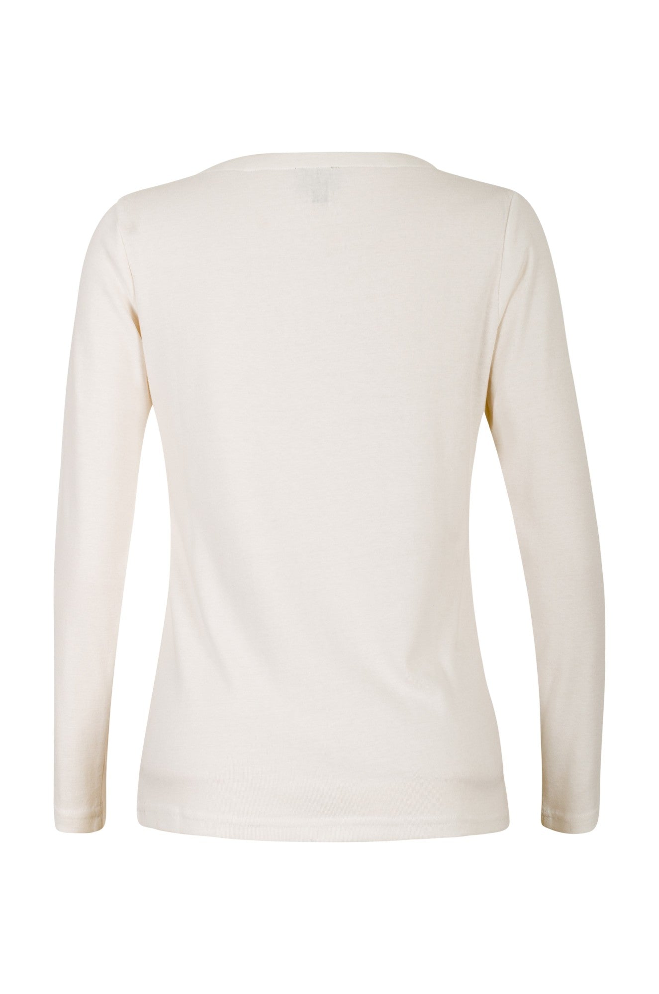 1x1 Rib Cotton Poly Blend Women's T-Shirt in Ivory | Soft Comfort Fit Casual Top | Perfect for Everyday Wear, Layering & Lounge Outfits