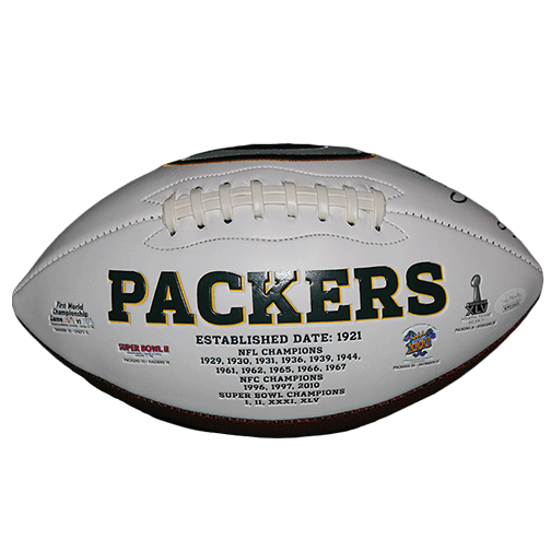 Authentic Ahman Green Green Bay Packers Autographed Football with JSA Certification - Perfect for NFL Fans, Collectors, and Game Room Decor
