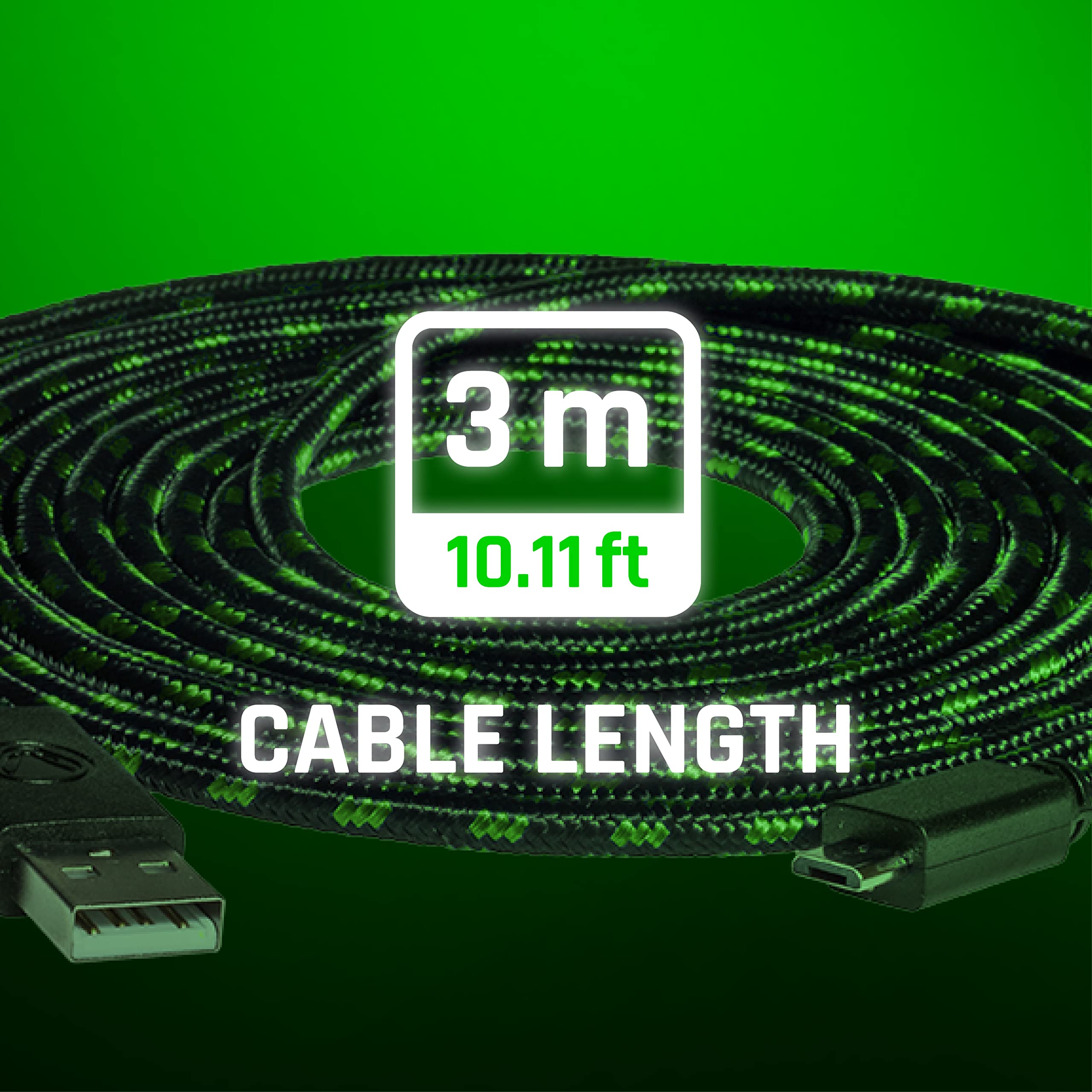 Snakebyte USB Charging Cable for XBOX One Controllers - 3m/9.84ft Long Fast Charge Cord for XBOX One Controllers & Batteries | Perfect for Gaming Sessions & Home Entertainment Setup
