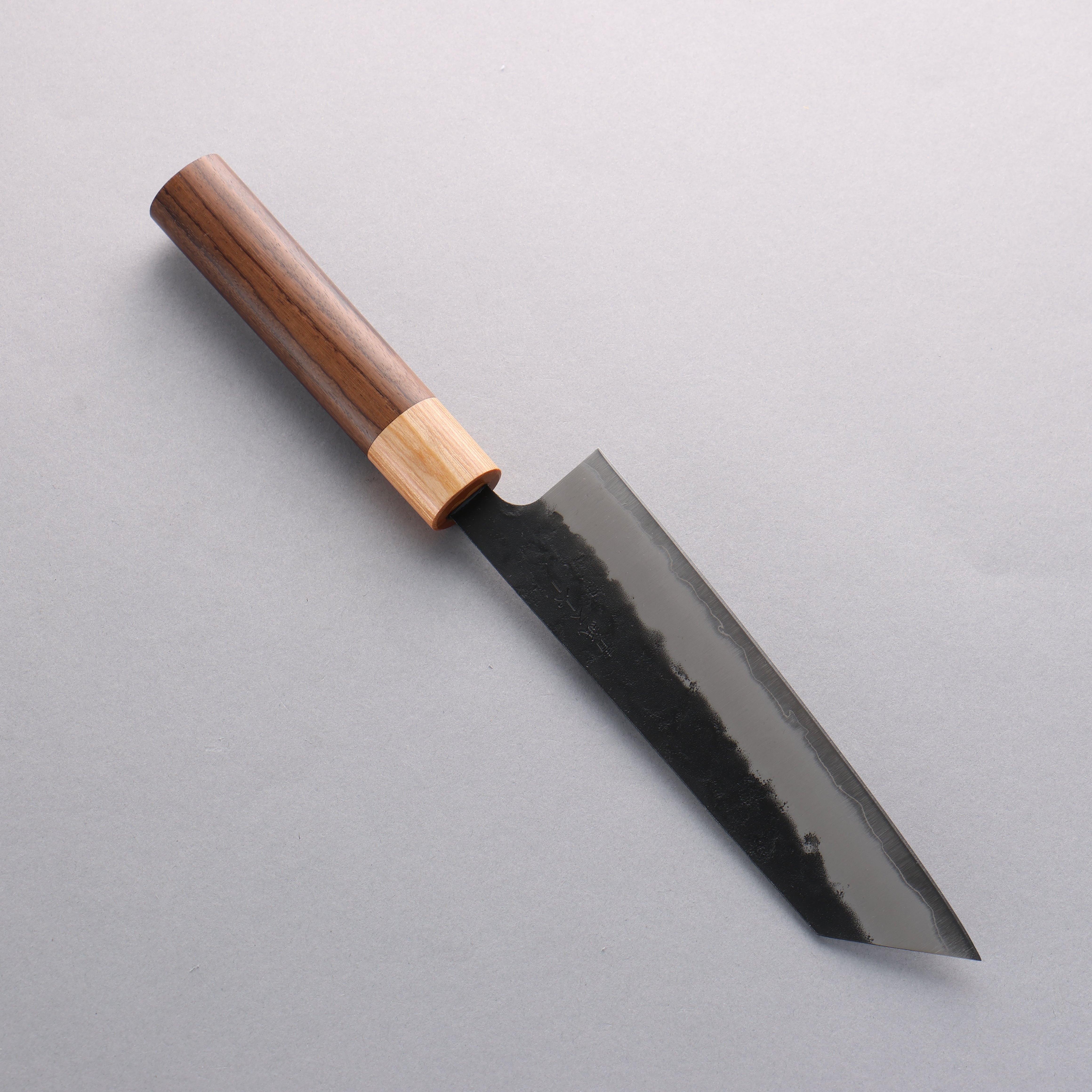 Seisuke Blue Super Black Nashiji Bunka Knife 170mm with Rosewood Handle & White Pakka Wood Ferrule – Perfect for Sushi, Vegetables, and Precision Kitchen Tasks