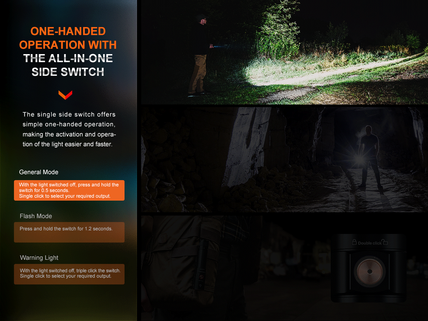Fenix E28R V2 Rechargeable Flashlight - 1500 Lumens, USB-C Charging, Compact EDC Light for Camping, Hiking & Emergency Use