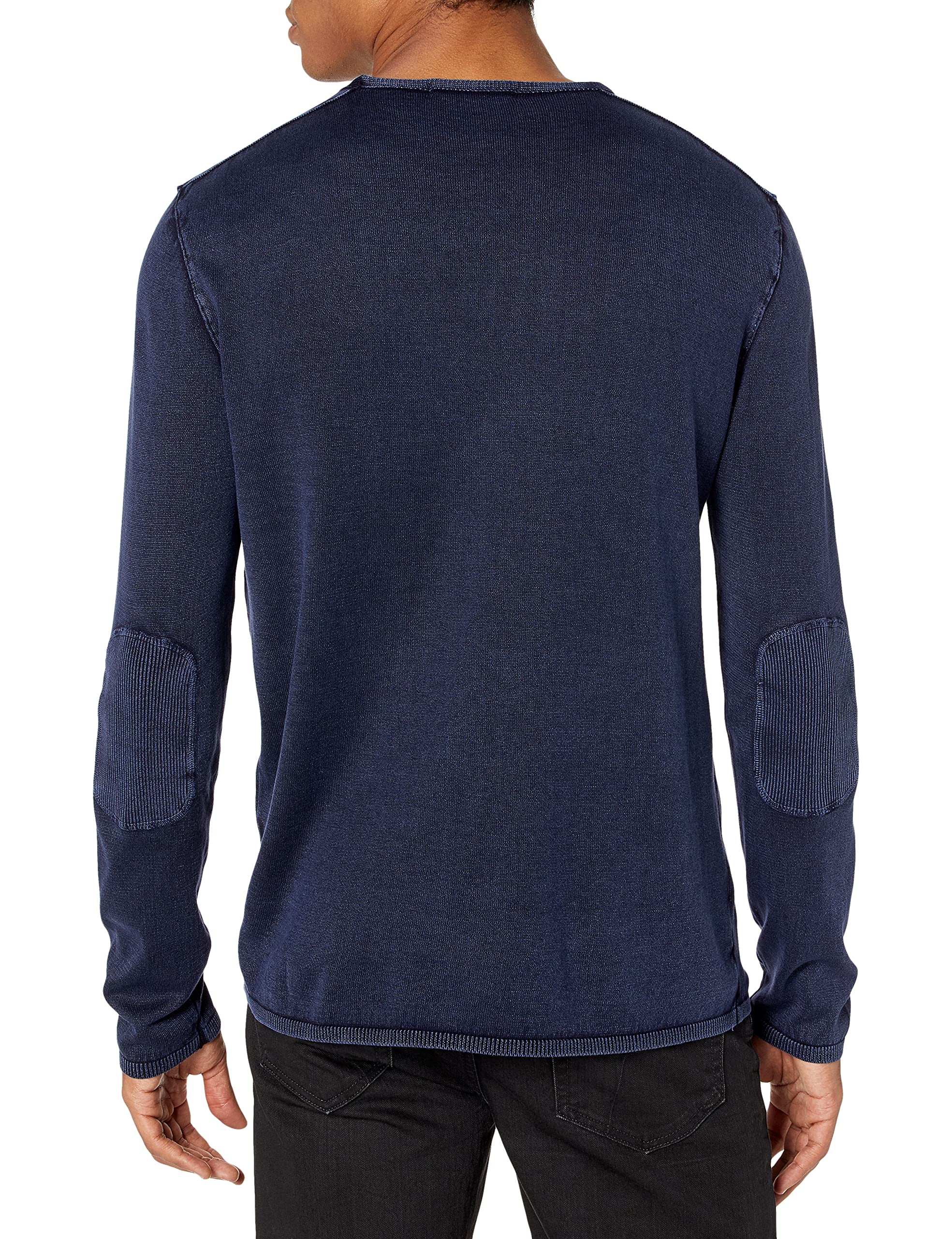 John Varvatos Men's Walter Acid Wash Long Sleeve Crew Neck T-Shirt - Casual & Stylish Cotton Tee for Everyday Wear, Date Nights, and Weekend Outings