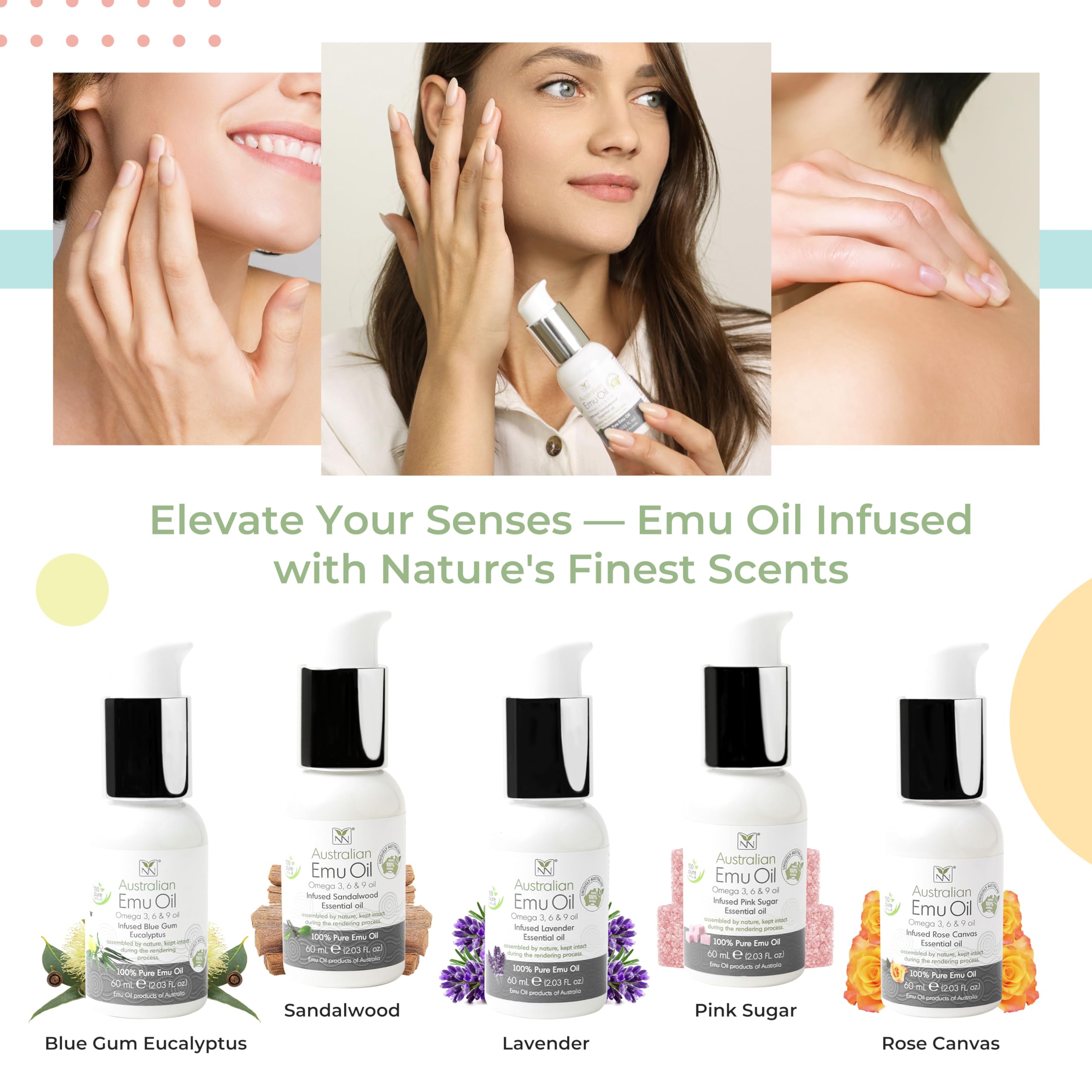 Pure Emu Oil for Skin, Hair & Nails - Natural Moisturizer with Omega 3, 6, 9, Vitamins & Minerals - Australian Emu Oil for Face, Body & Scalp Care by Y-Not Natural - 200mL Lavender Scented - Perfect for Dry Skin Relief, Hair Hydration & Nail Treatment