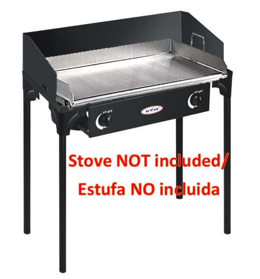 Premium Reinforced Stainless Steel Double Griddle Flat Top Grill - Heavy Duty Outdoor Cooking for Camping, BBQ & Backyard Parties - Compatible with Most Burners and Stoves