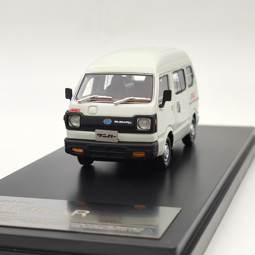 1/43 Scale Subaru SAMBAR 4WD 1980 White Resin Model Car - Collectible Miniature Vehicle Toy for Adults, Perfect for Display, Gifts & Japanese Car Enthusiasts | Ideal for Home Decor, Office Display & Model Car Collections