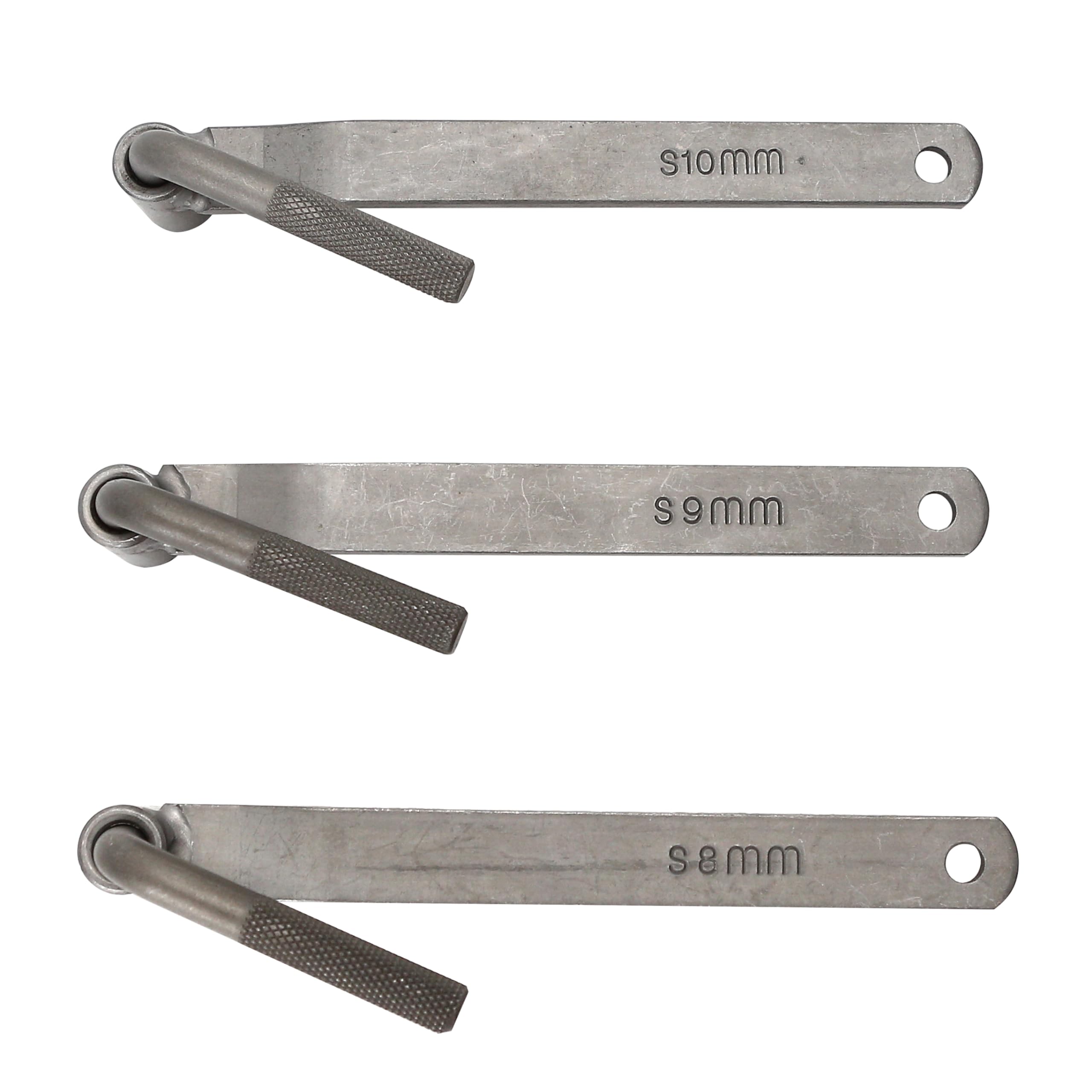 3Pcs Motorcycle Valve Adjustment Wrench Tool Set - Universal 8mm/9mm/10mm Engine Screw Sleeve Spanner for Motorcycle & ATV Maintenance - Durable Metal Construction for Valve Clearance Adjustment & Engine Repair