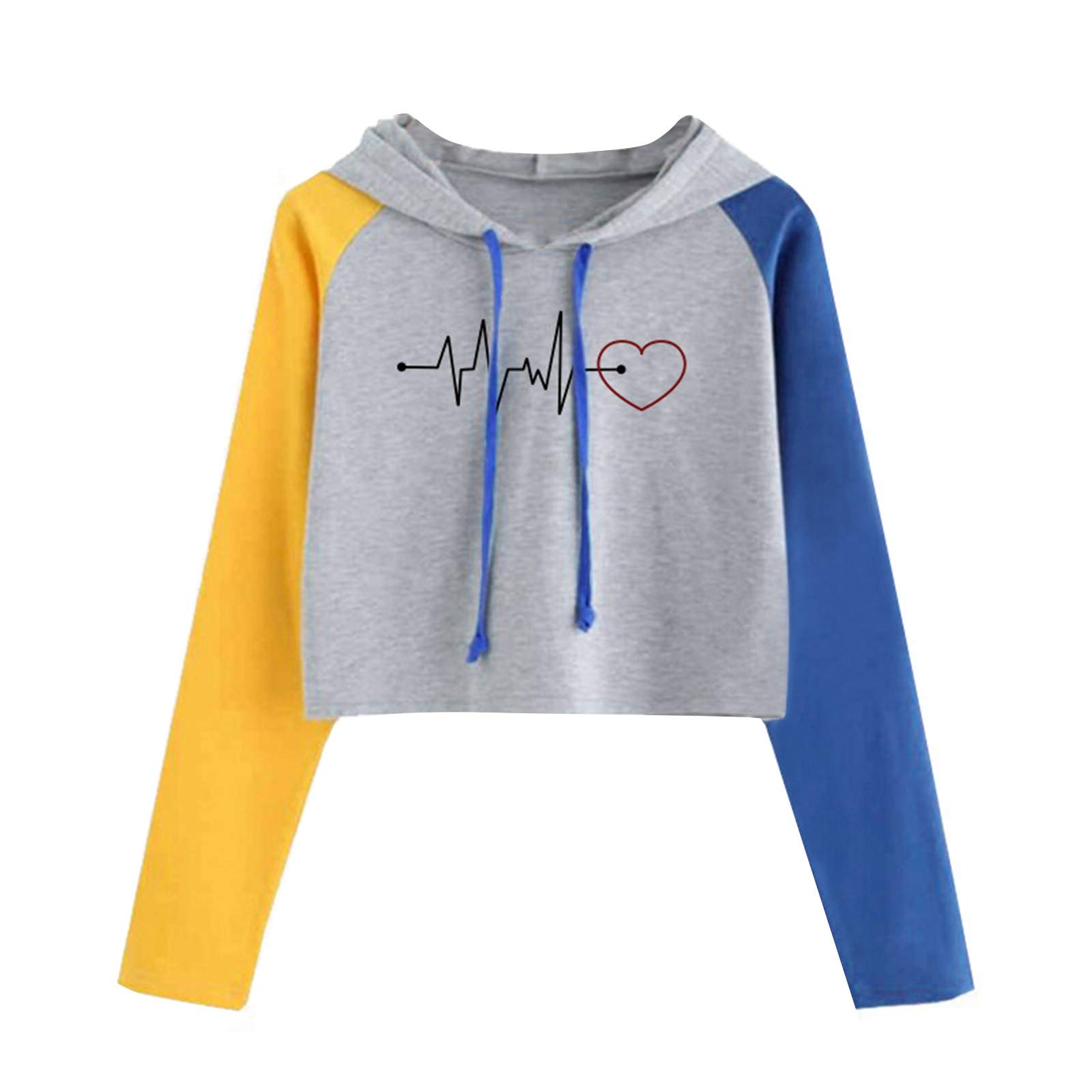 Posijego Women's Long Sleeve Cotton Hooded Sweatshirt - Kawaii Loose Fit Gym Hoodie for Fall Winter | Casual Wear, Workout, Street Fashion