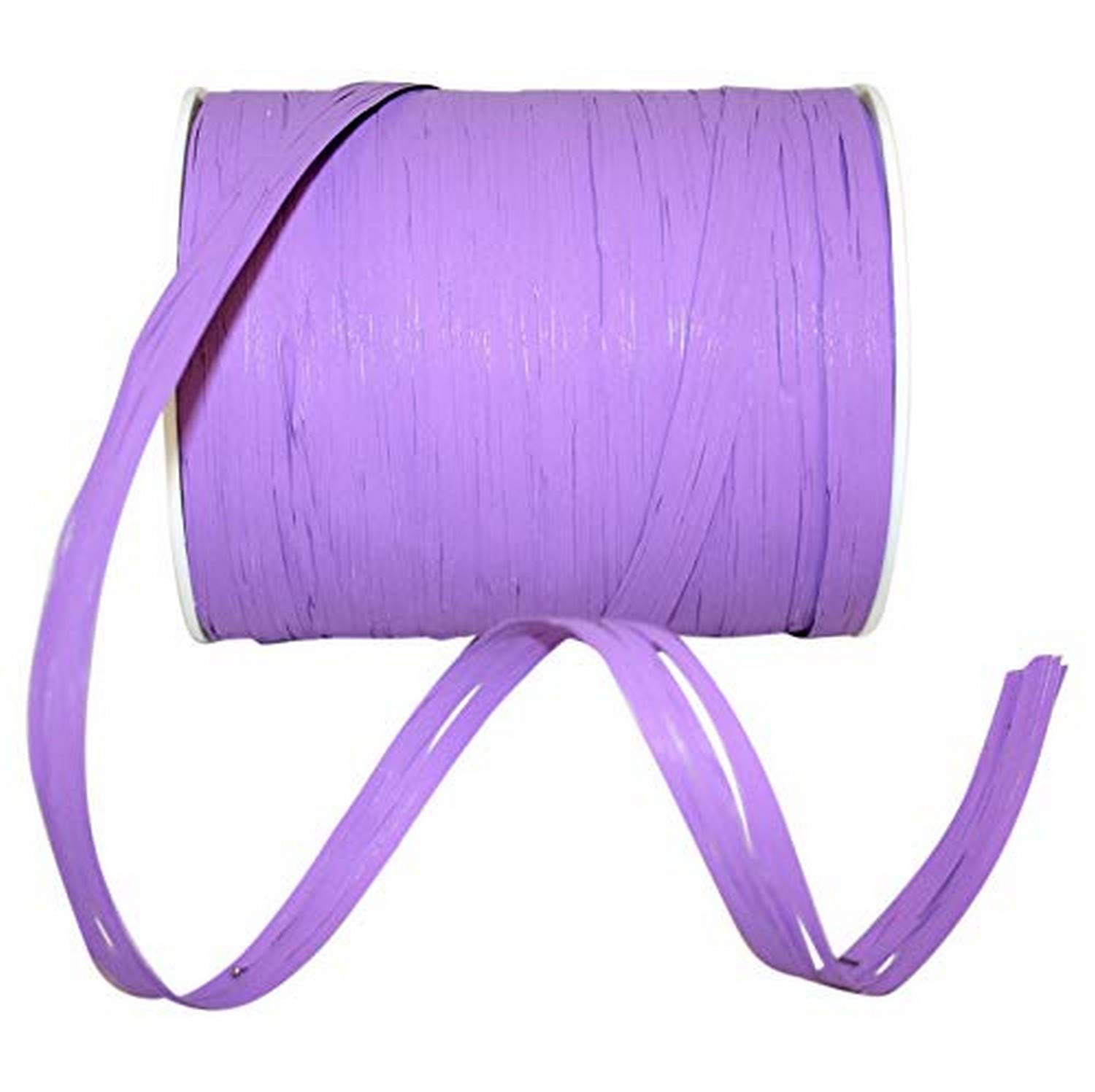 Reliant Ribbon Raffia Venice Rd Ribbon - 3/8 Inch x 100 Yards - Lavender Color - Perfect for Gift Wrapping, DIY Crafts, and Wedding Decorations