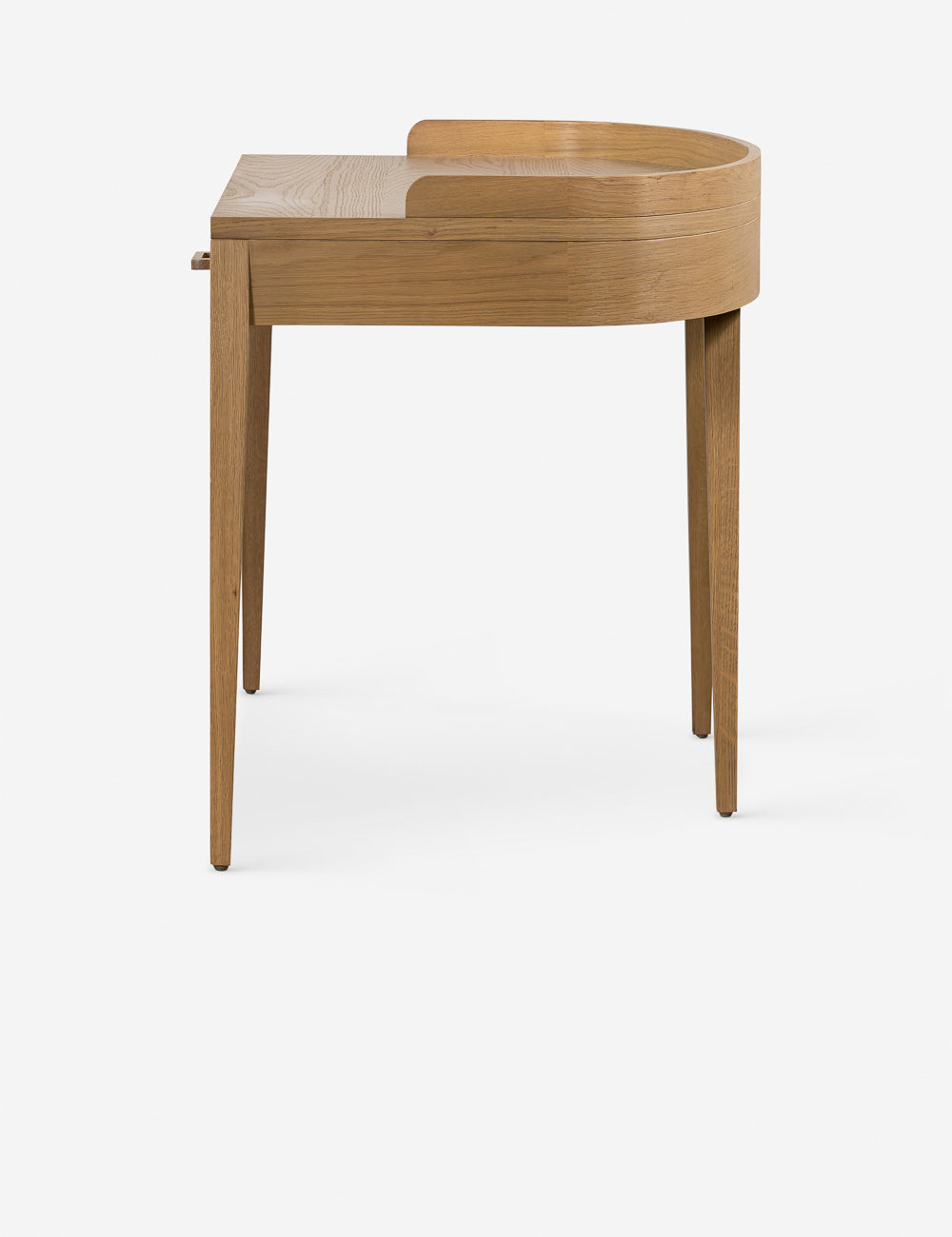 Drake Desk - Modern Writing Desk for Home Office, Study & Workspace - Sturdy Wooden Computer Desk with Drawers & Storage Shelf - Perfect for Remote Work, Online Classes & Small Spaces
