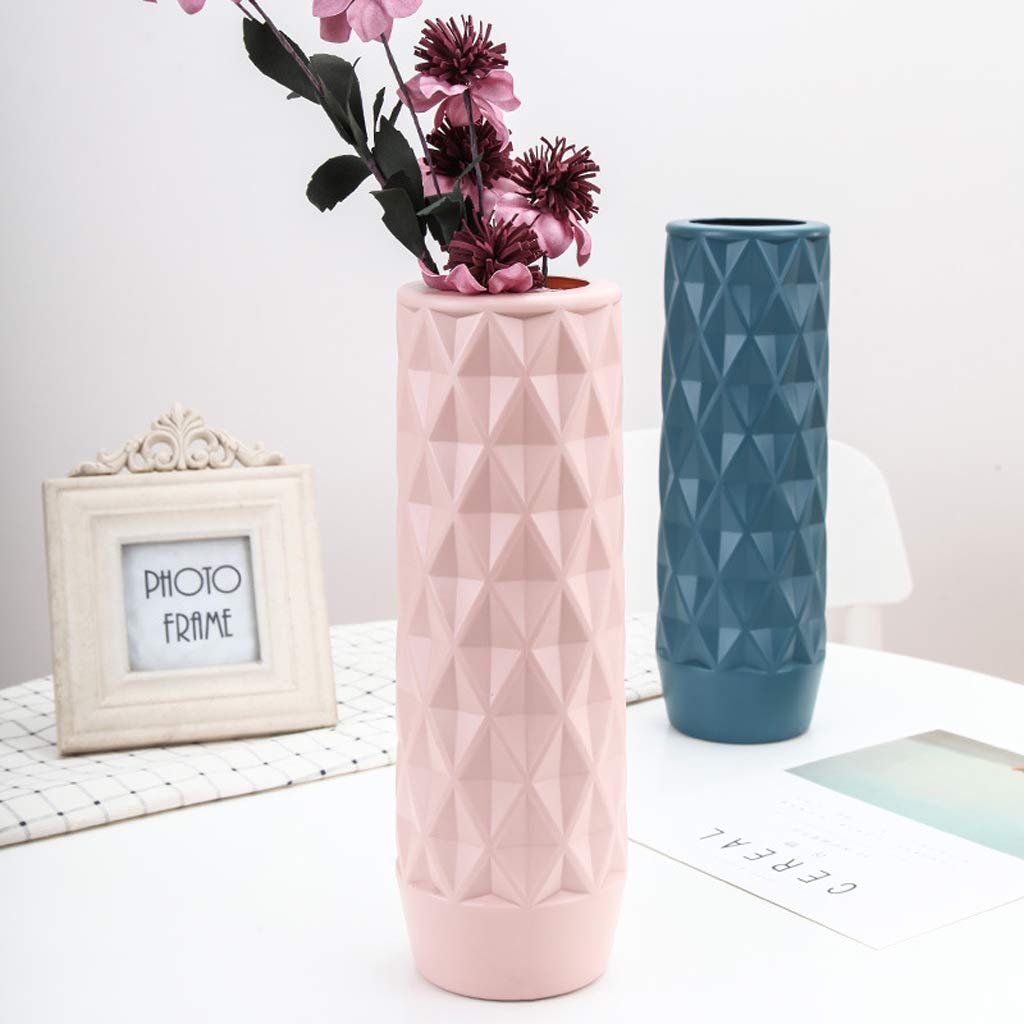 Youngy Origami Plastic Flower Pot - White Ceramic-Like Vase for Plants, Succulents & Home Decor | Perfect for Indoor Gardening, Office Desk & Wedding Centerpieces