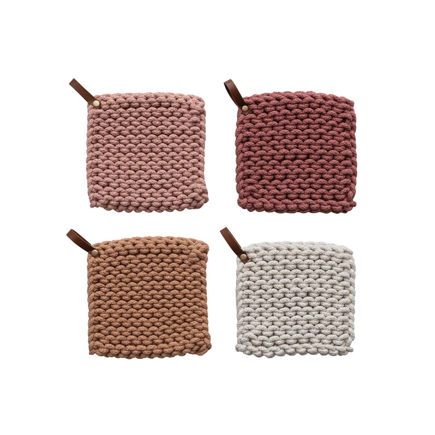 Handmade Crochet Pot Holder Set - Heat Resistant Kitchen Oven Mitts for Cooking, Baking & Grilling - Perfect Gift for Home Chefs & Housewarming