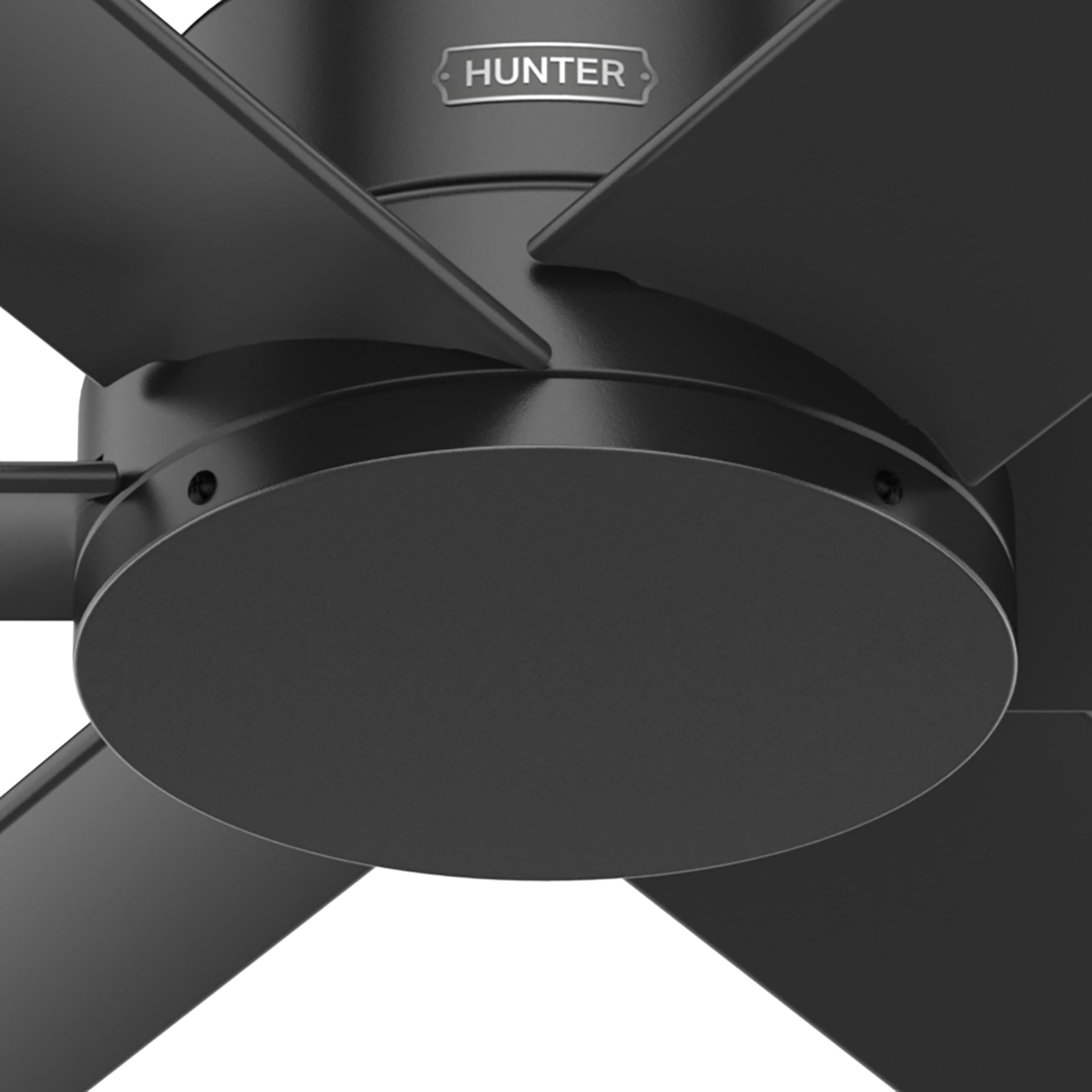 Hunter 51180 Kennicott 52 Inch Matte Black Ceiling Fan - Perfect for Living Room, Bedroom, and Outdoor Patio Cooling