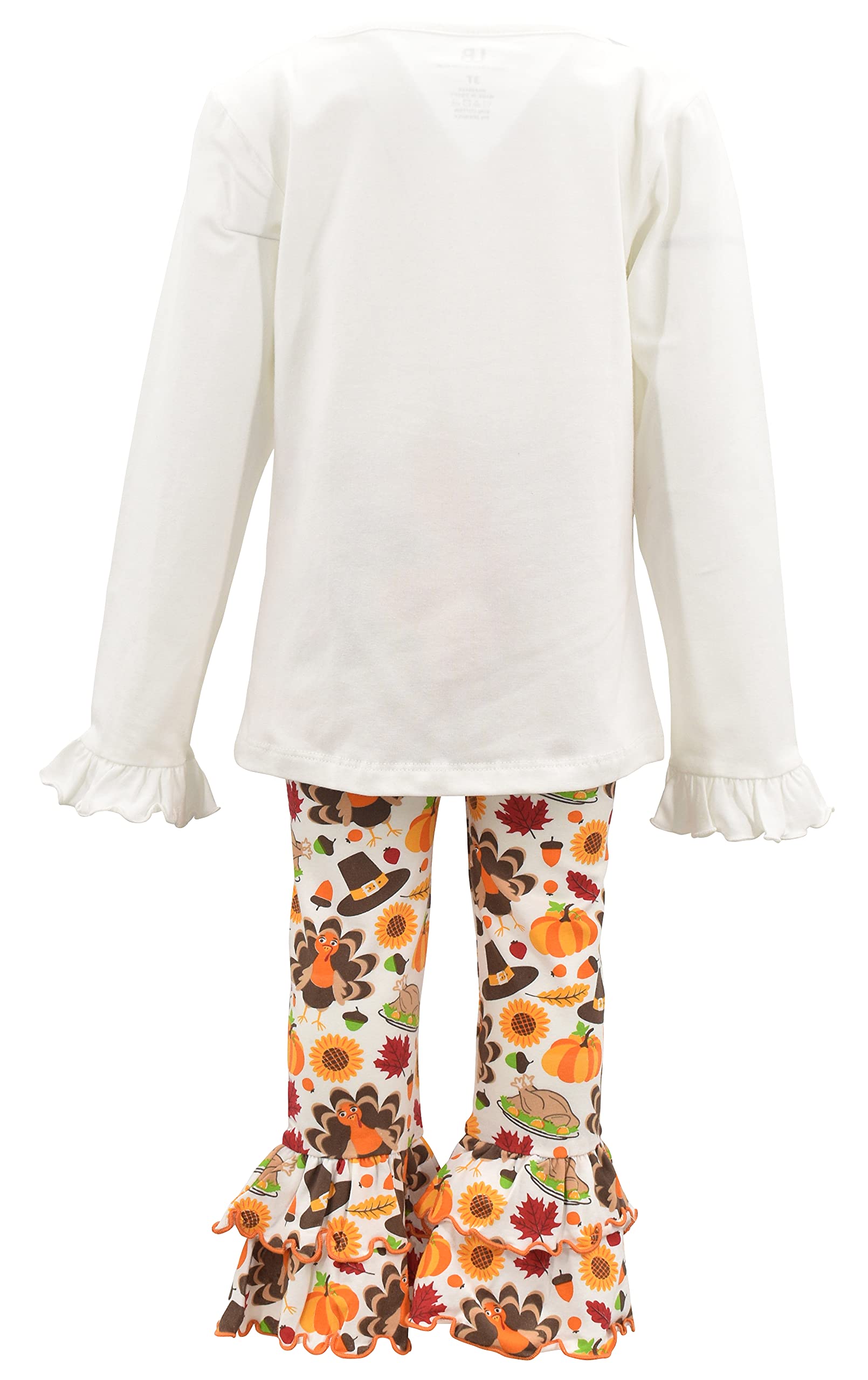 Girls 2-Piece Ruffle Leggings & Shirt Set - Toddler Outfit for Play & Photos
