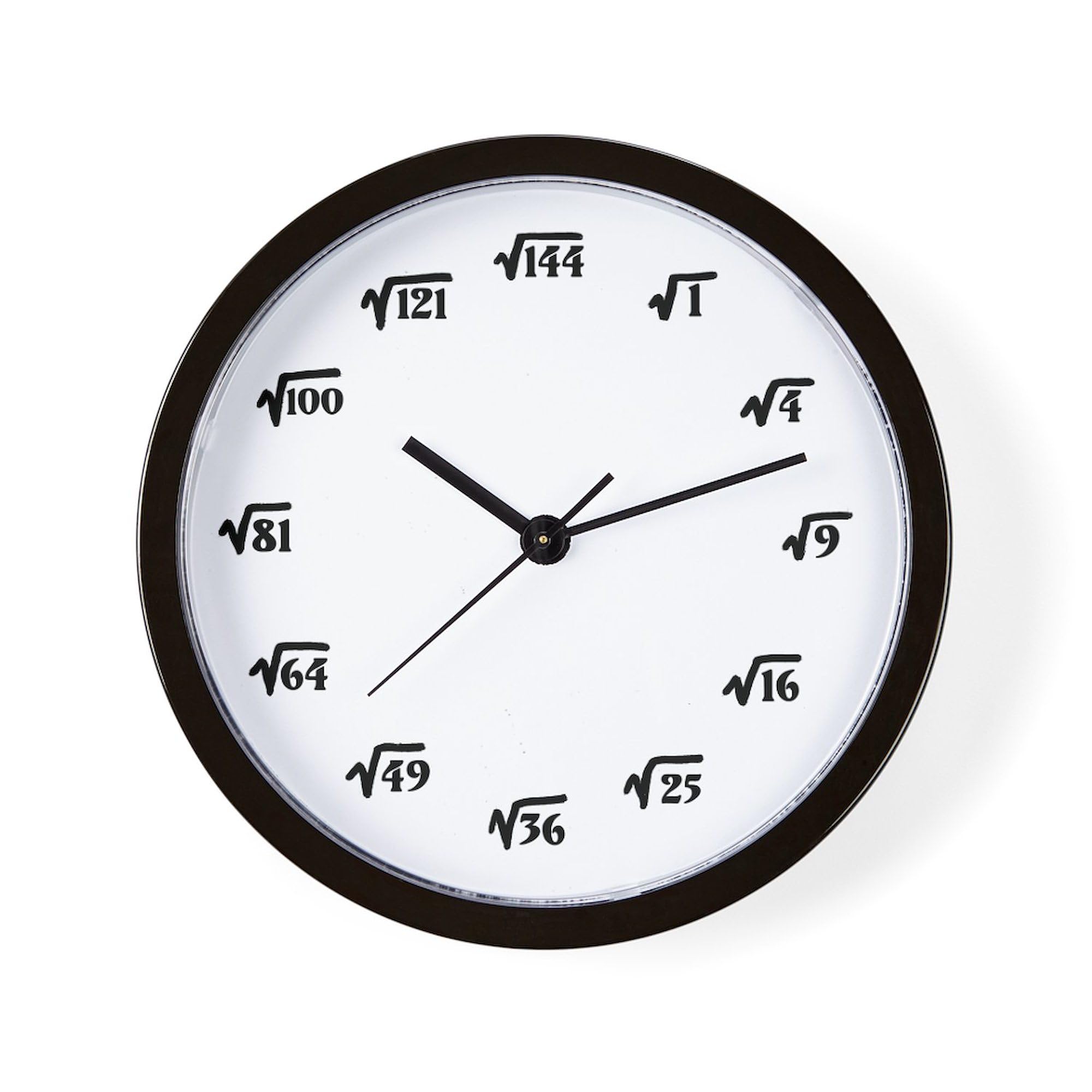 Square Root 10 Inch Wall Clock - Unique Mathematical Decor for Living Room, Kitchen, Office & Classroom | Perfect Gift for Math Lovers & Teachers