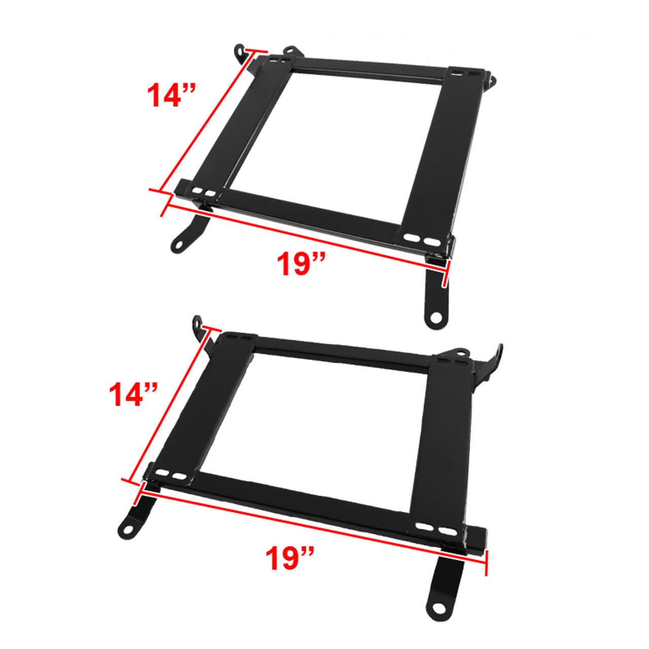 2008-2017 Mitsubishi Lancer Racing Seat Brackets - Heavy Duty Steel Seat Mounts (2-Piece Set) | Perfect for Track Racing & Car Modifications