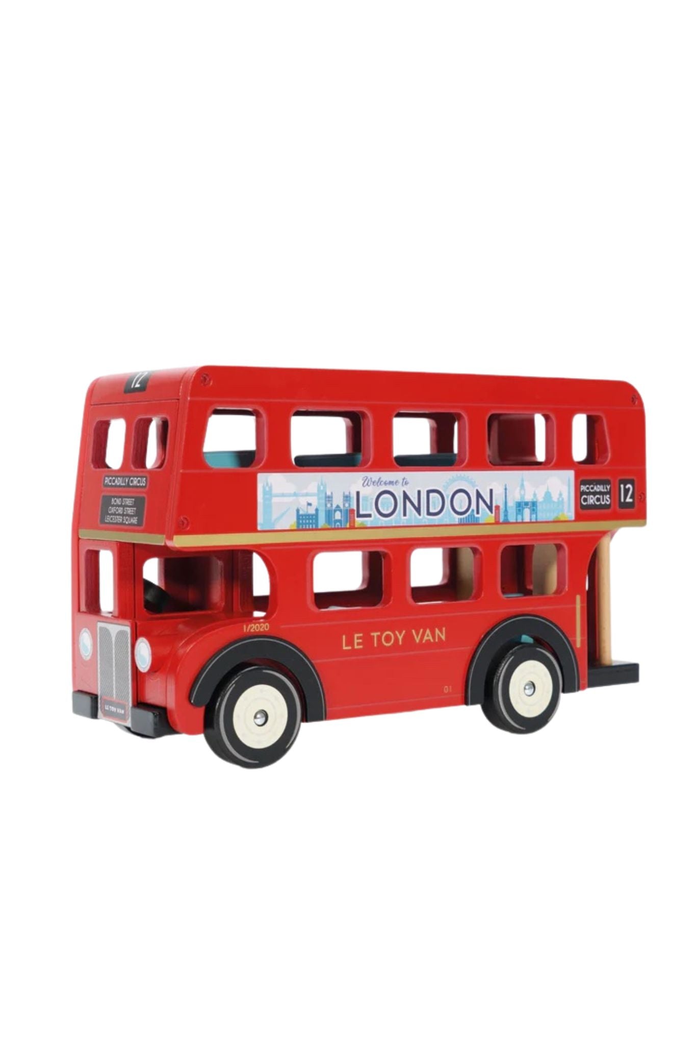 London Bus Toy for Kids Ages 2+ Years - Classic Red Double Decker Bus for Pretend Play, Early Learning & Toddler Travel Adventures