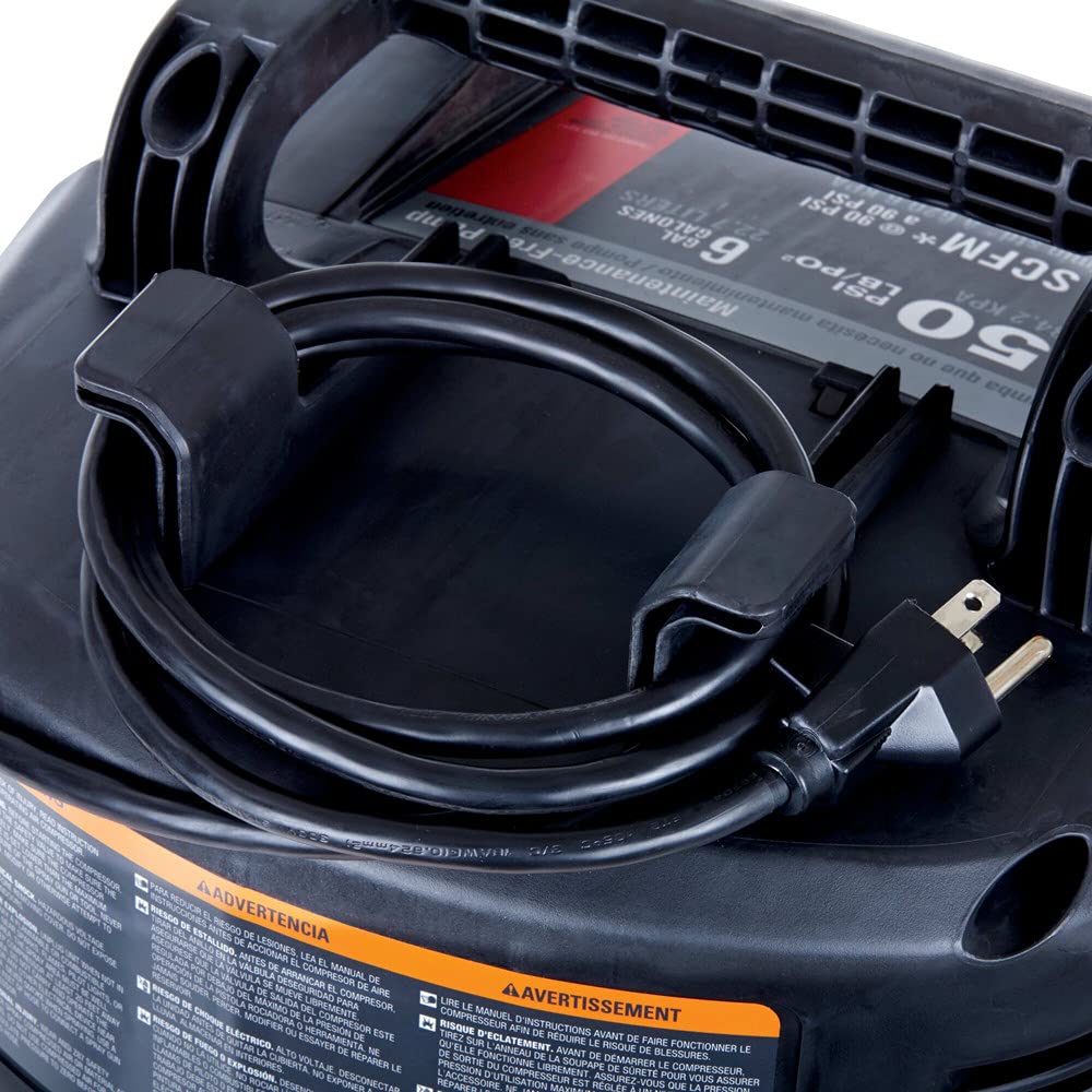 Porter-Cable 6-Gallon Pancake Air Compressor - Oil-Free, Lightweight & Portable (C2002) - Perfect for Nail Guns, Inflating Tires & DIY Home Projects