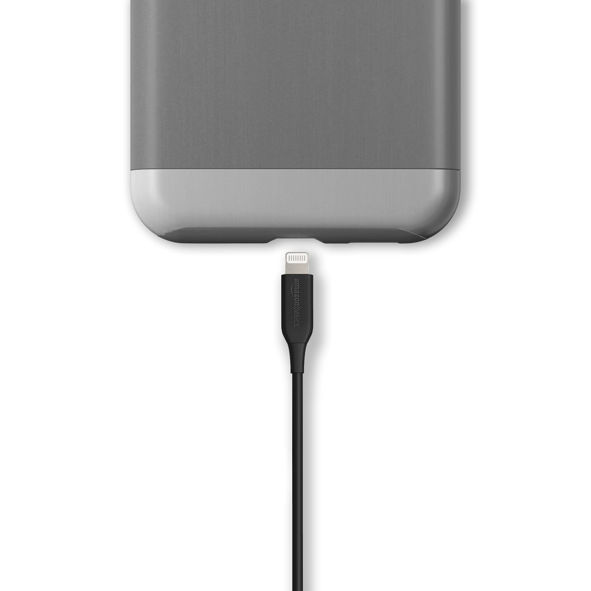 Amazon Basics MFi Certified Lightning to USB-A Cable - 3ft iPhone Charger for Fast Charging & Data Sync, Durable & Tangle-Free Design - Perfect for Home, Office & Travel (Black)