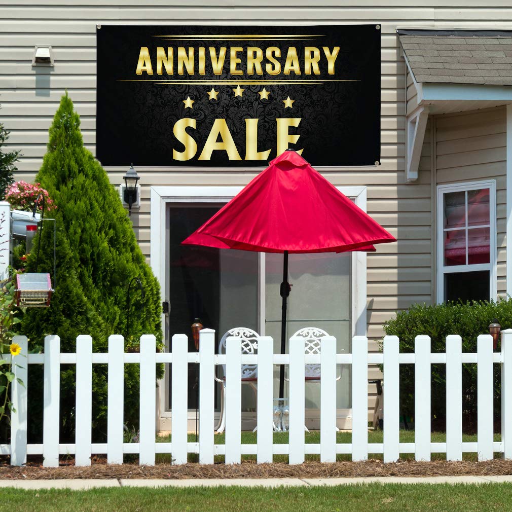 Custom Vinyl Banner 48x96 Inches - Durable Outdoor Weatherproof Business Sign with 8 Grommets for Anniversary Sales, Yard Signs & Industrial Use | Perfect for Storefronts, Events & Advertising