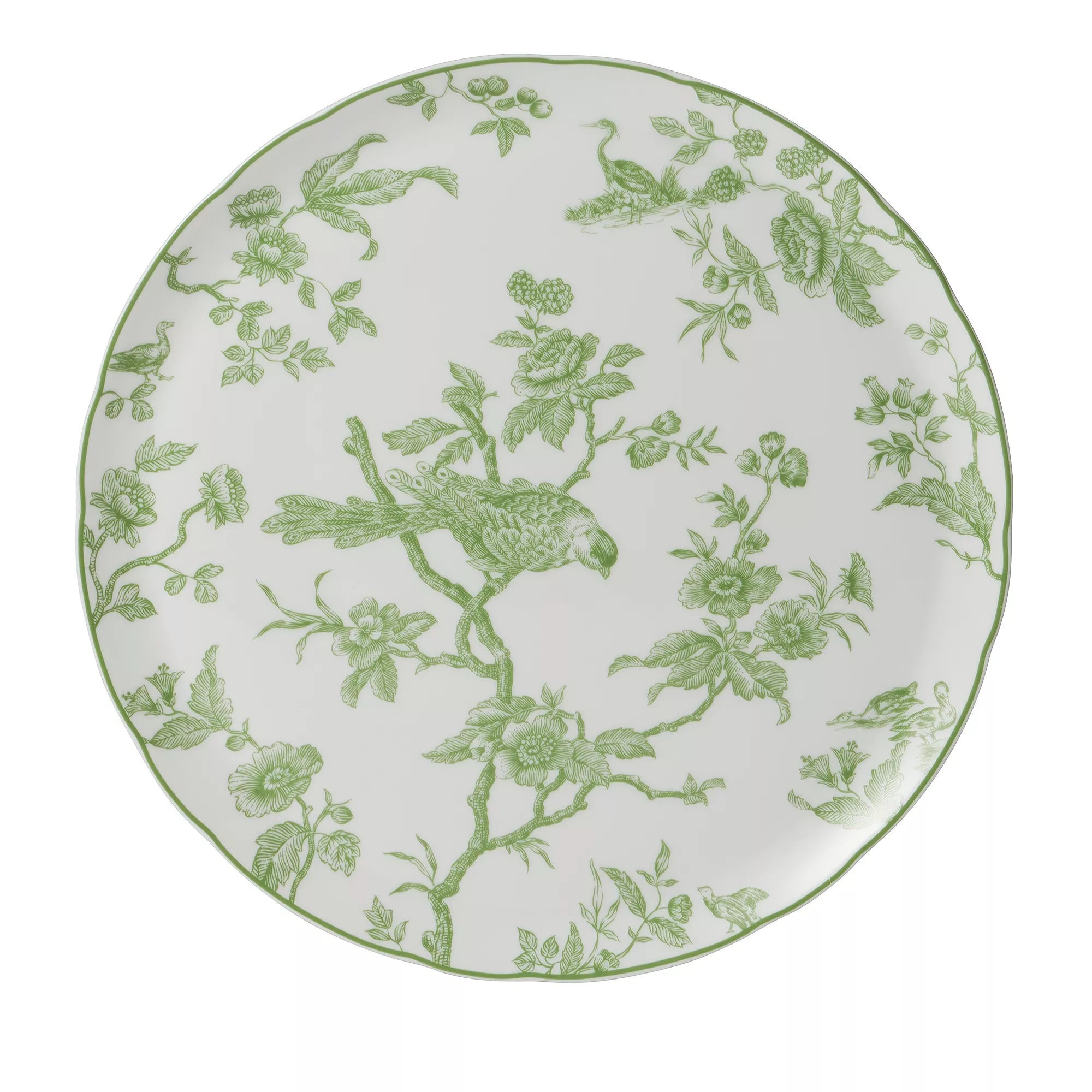 Albertine Round Tart Platter - Elegant Ceramic Serving Dish for Desserts, Appetizers & Cheese - Perfect for Parties, Tea Time & Entertaining Guests