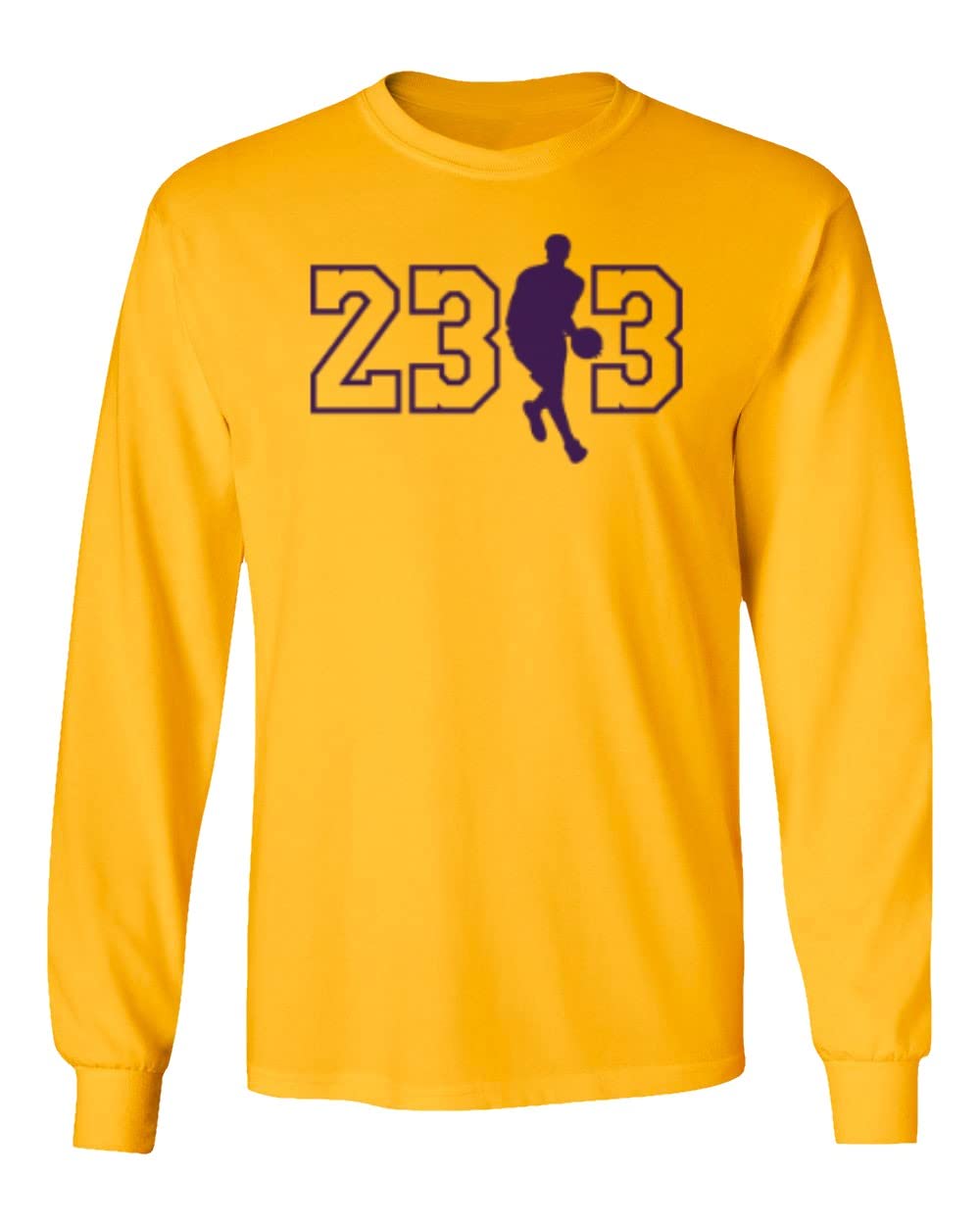 KING THREADS Los Angeles Lakers Basketball Jersey - #23 Anthony Davis Fan Apparel | Unisex Long Sleeve T-Shirt for Men & Women | Perfect for Game Day, Sports Events & Casual Wear