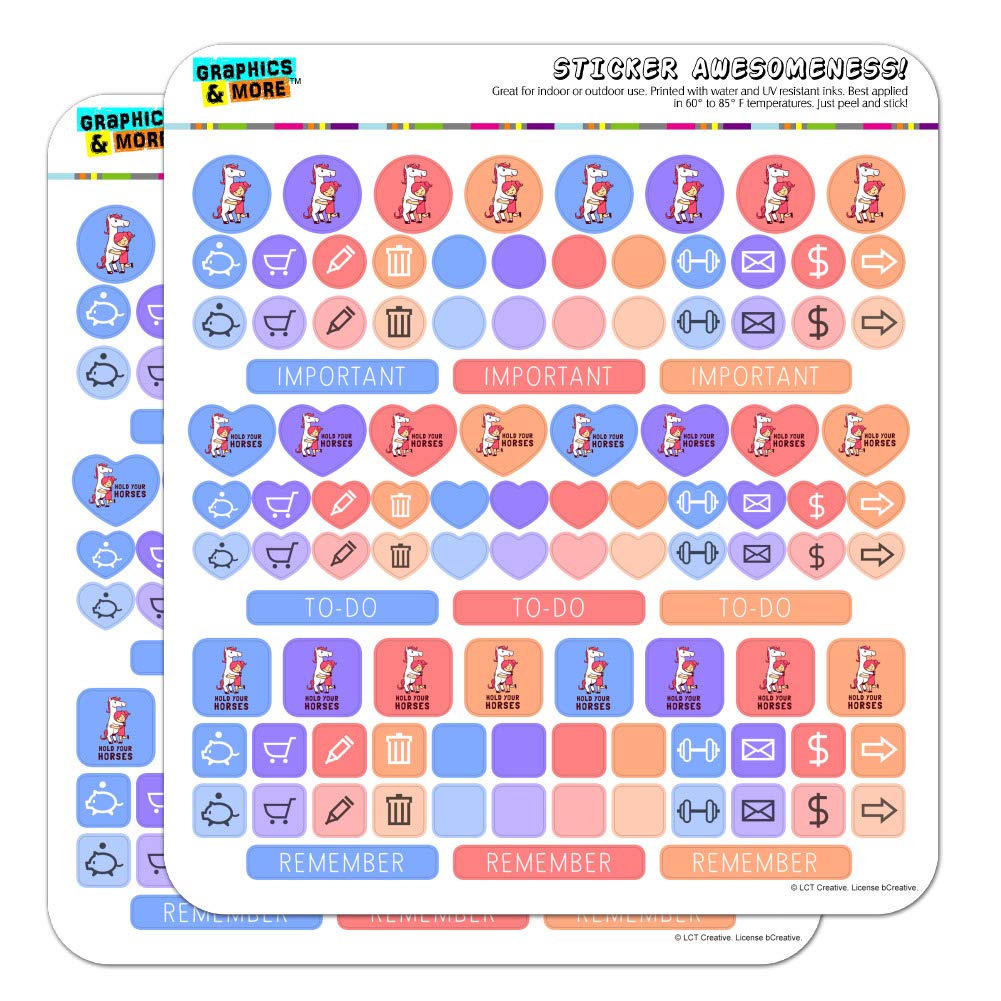 Funny Humor Horse Sticker Set for Planners, Calendars & Scrapbooking - Perfect for DIY Crafts, Bullet Journals and Gift Wrapping