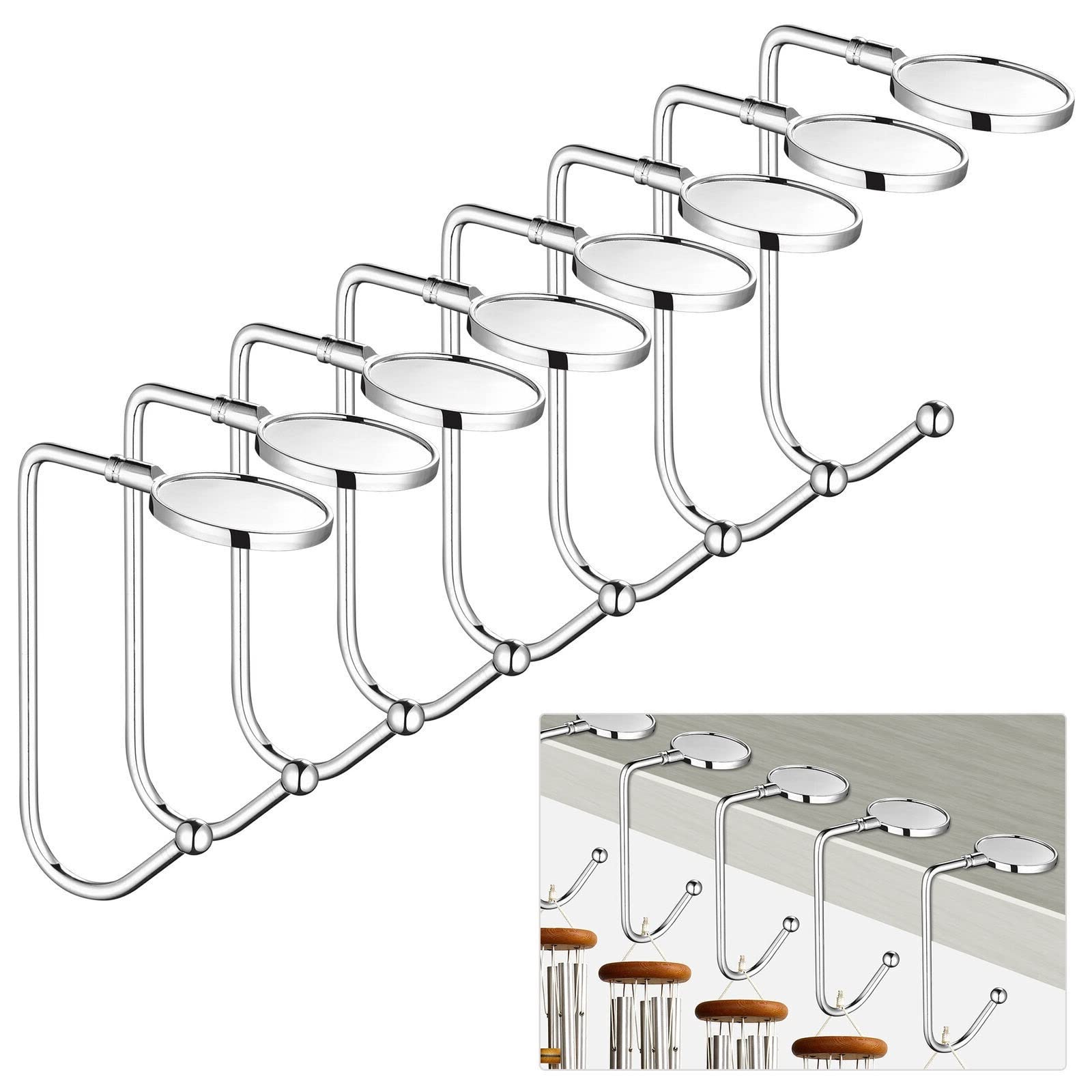 8 Pack Christmas Stocking Holders - Heavy Duty Mantel Hooks with Non-Slip Grip for Fireplace Decorations - Perfect for Holiday Home Decor, Gift Hanging & Festive Mantel Displays