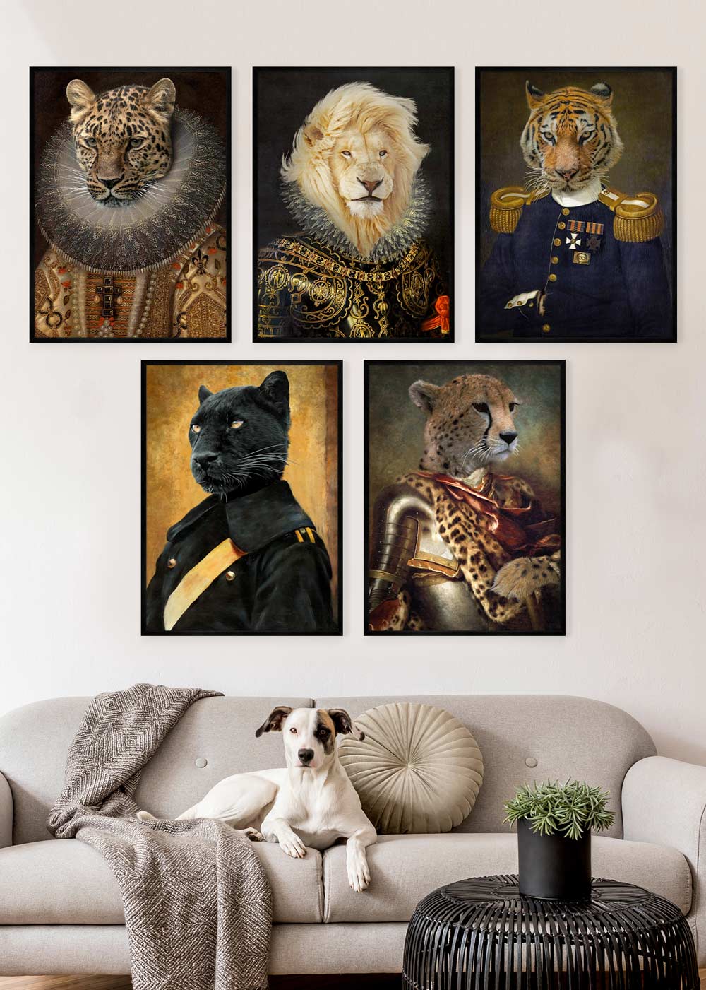 Big Cat Portraits Bundle - Stunning Wildlife Wall Art Prints for Home & Office Decor - Perfect for Living Rooms, Bedrooms & Gifts
