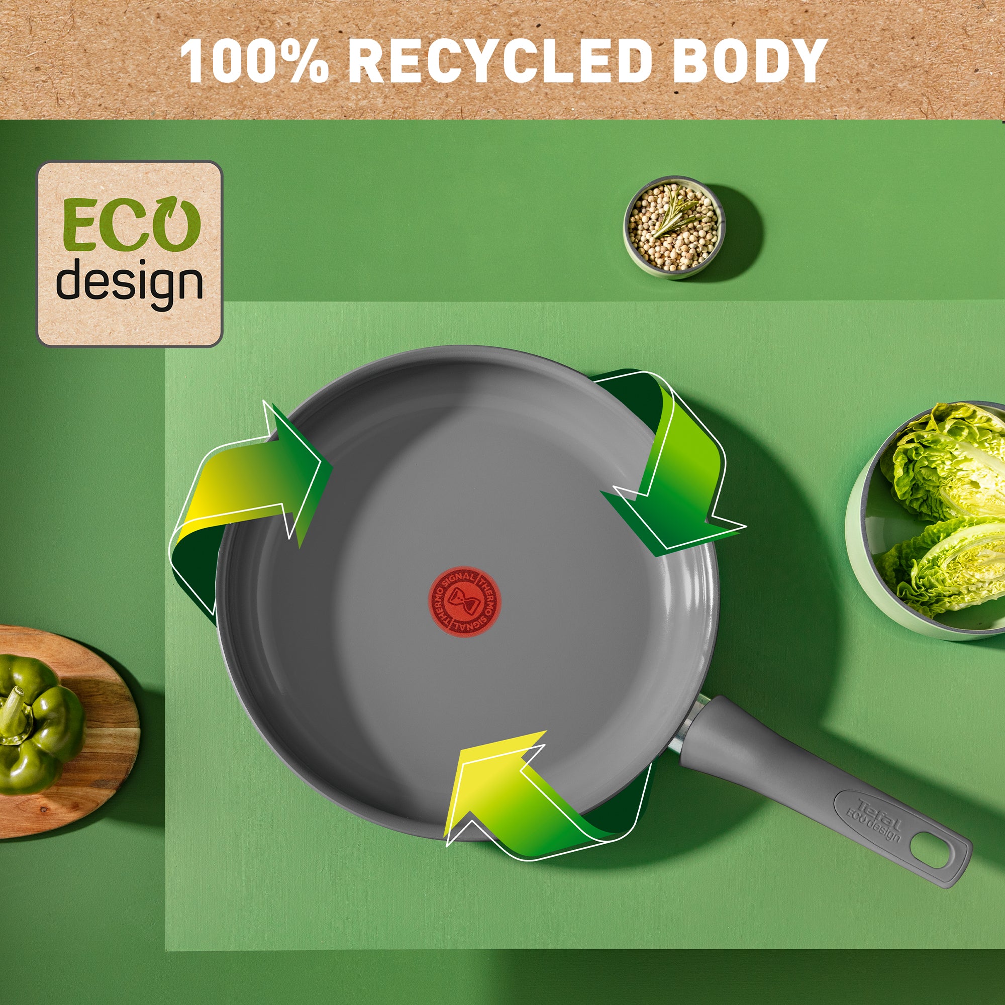 Tefal Revive Ceramic Induction Non-Stick Fry Pan 28cm - Premium Cookware for Healthy Cooking | Perfect for Sautéing, Frying & Stir-Frying | Ideal for Gas, Electric & Induction Stovetops