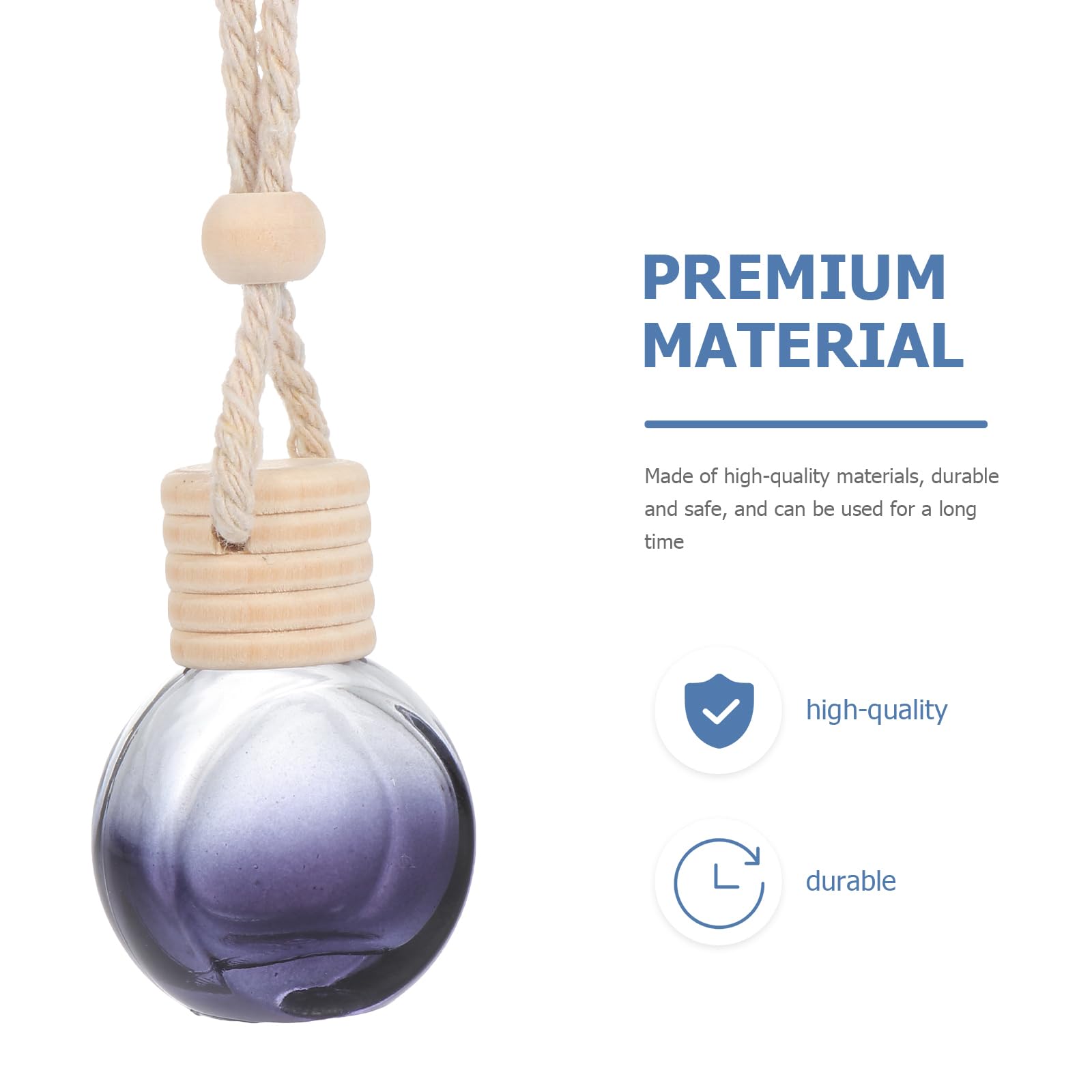 VOSAREA 20pcs Empty Glass Car Air Freshener Hanging Bottles - Essential Oil Diffuser & Perfume Dispenser for Auto, Vehicle, Wardrobe - Perfect for Aromatherapy, Home & Car Decor
