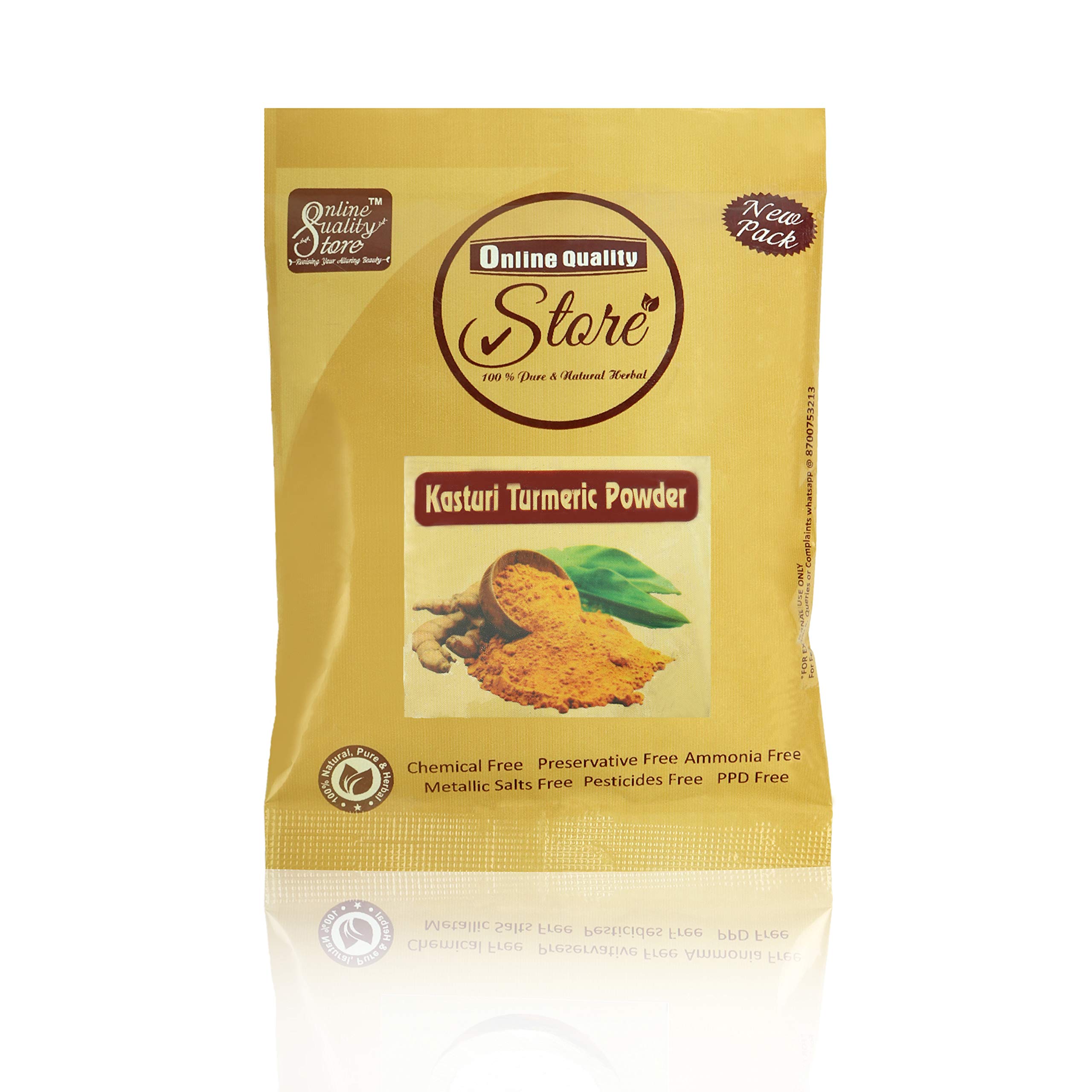 Organic Kasturi Turmeric Powder & Pure Sandalwood Powder for Face Care - 100% Natural, Wild Haldi & Manjal for Glowing Skin (2-Pack, 50g Each, Total 100g) - Perfect for DIY Face Masks, Brightening Treatments & Ayurvedic Skincare Routines