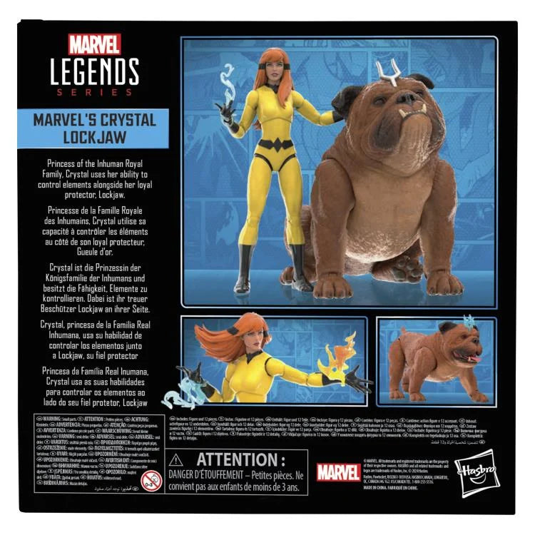Marvel Legends Lockjaw & Crystal Inhumans 2-Pack Action Figures – Collectible Toys for Marvel Fans & Display
