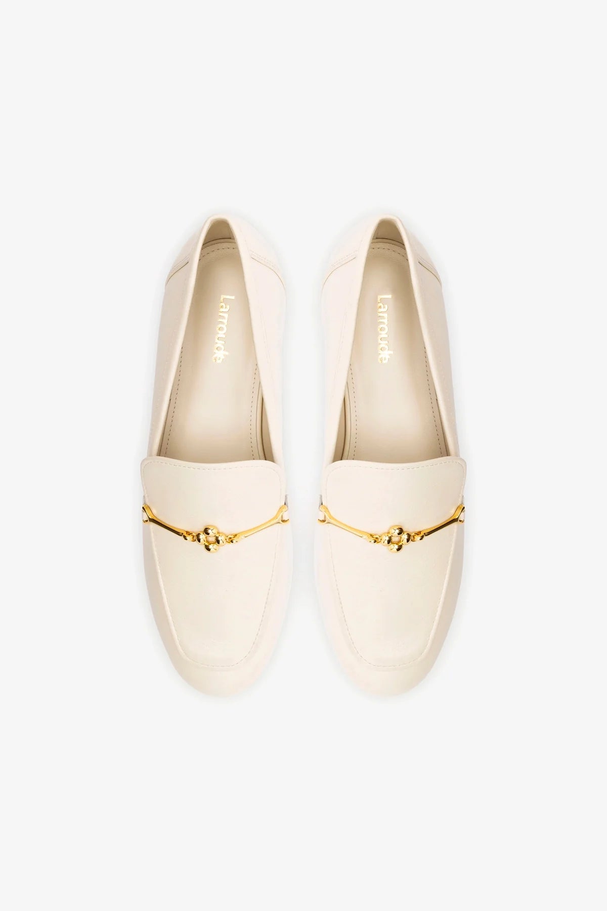 Katherine Women's Ivory Leather Loafers - Comfortable Slip-On Shoes for Casual Wear, Office & Travel