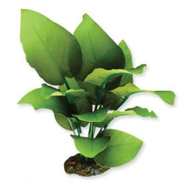 Aqua One Radican Green Sword Silk Plant - Artificial Aquatic Plant for Aquarium Decoration | Perfect for Fish Tanks, Terrariums & Home Décor