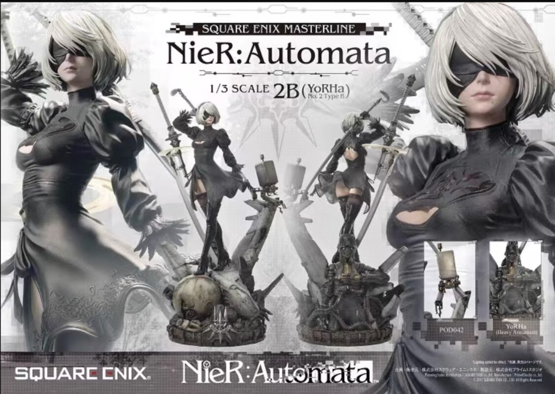 Prime1Studio x Square Enix Licensed Nier:Automata 2B 1/3 Scale Statue - Official Collectible Figure for Anime & Gaming Fans | Perfect for Display in Home Office or Gaming Room