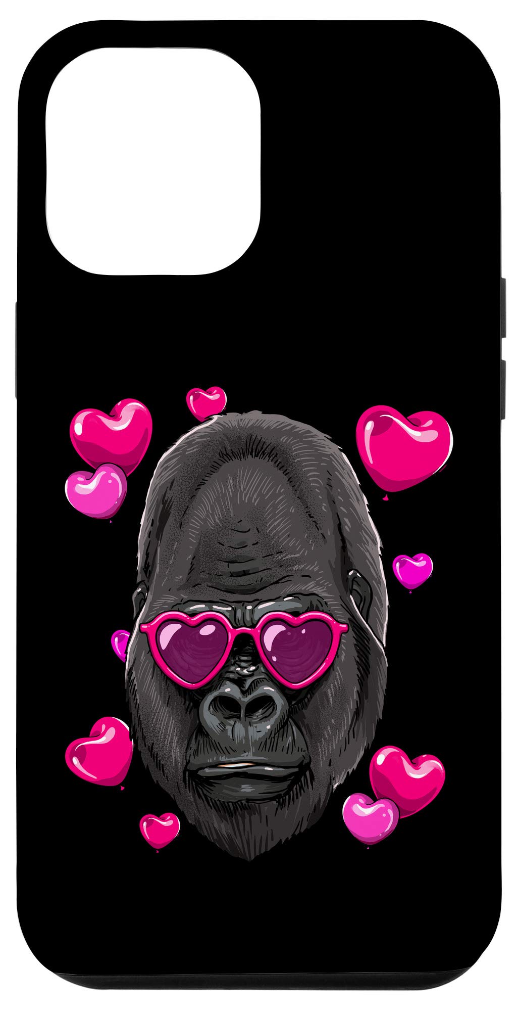 iPhone 12 Pro Max Valentine's Day Gorilla Funny Lover Phone Case - Perfect Gift for Animal Lovers & Couples on Anniversary, Birthday or Romantic Occasions