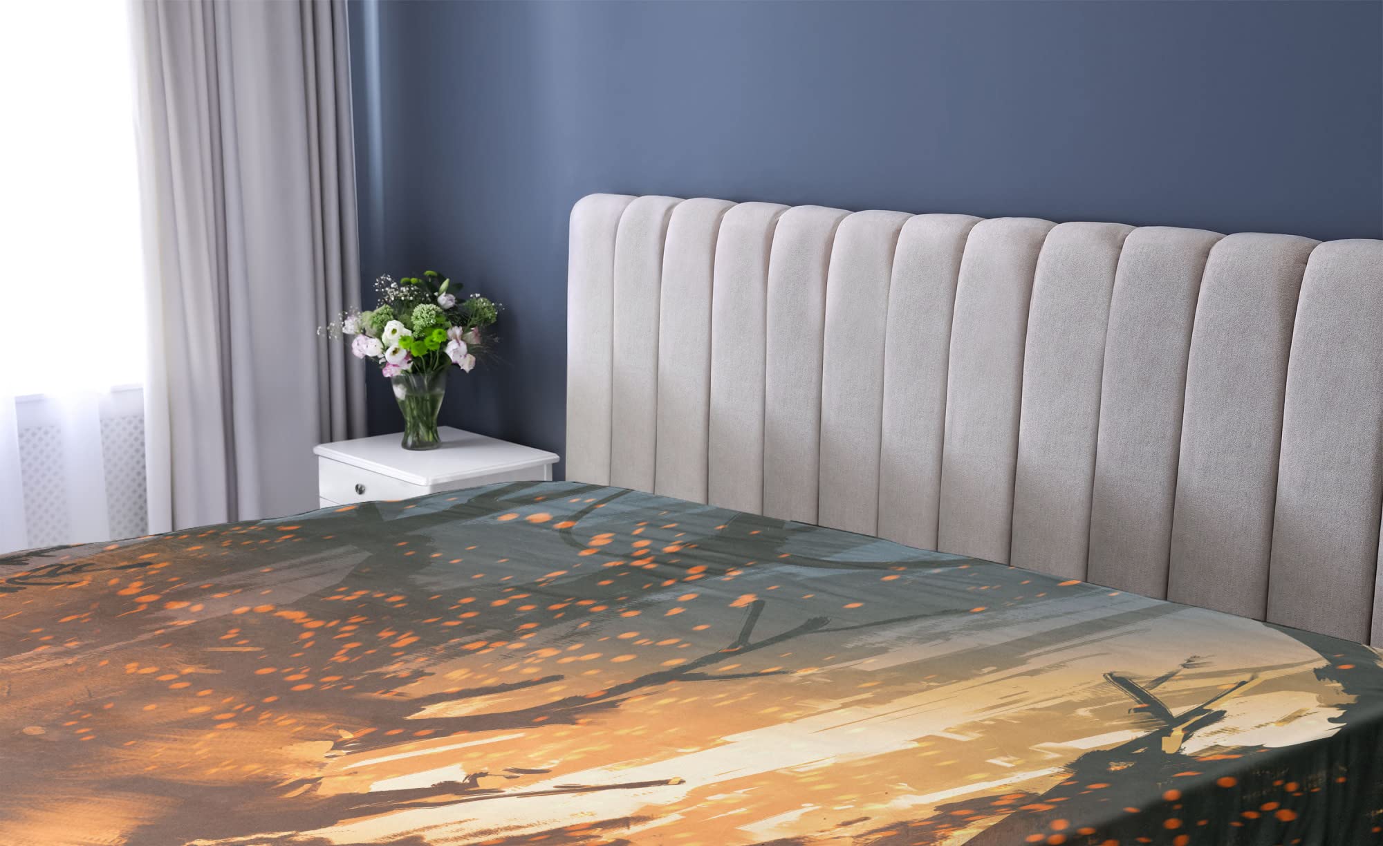 Ambesonne Woodland Fitted Sheet - Twin XL, Forest Adventure Print - for Cozy Bedroom Decor